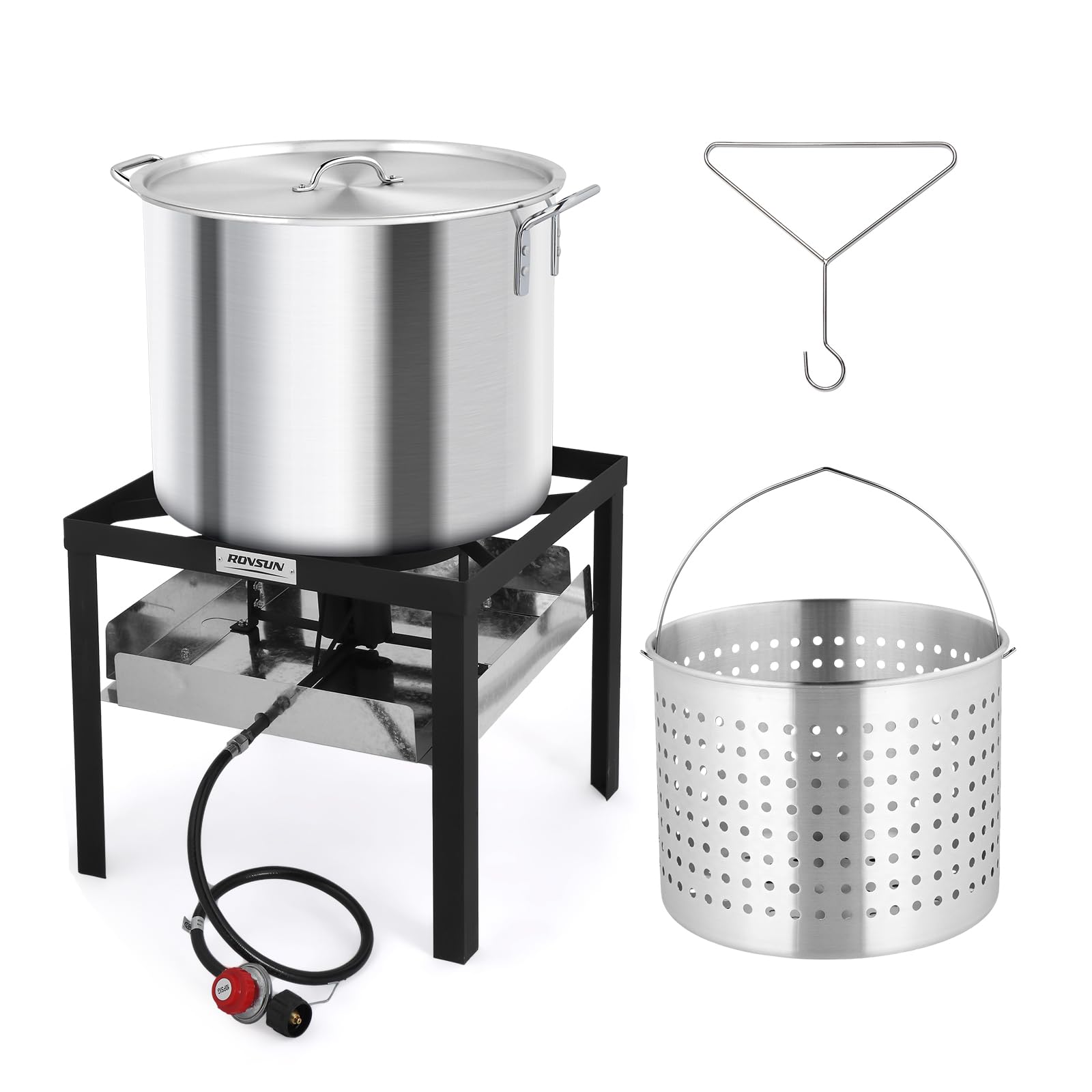 ROVSUN 80 QT Turkey Fryer with 150,000 BTU Propane Burner