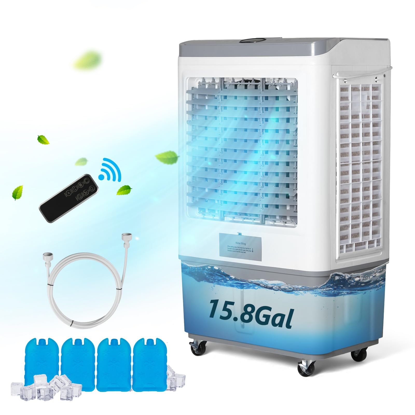 ROVSUN 15.8 Gal Portable Evaporative Air Cooler with Remote Control