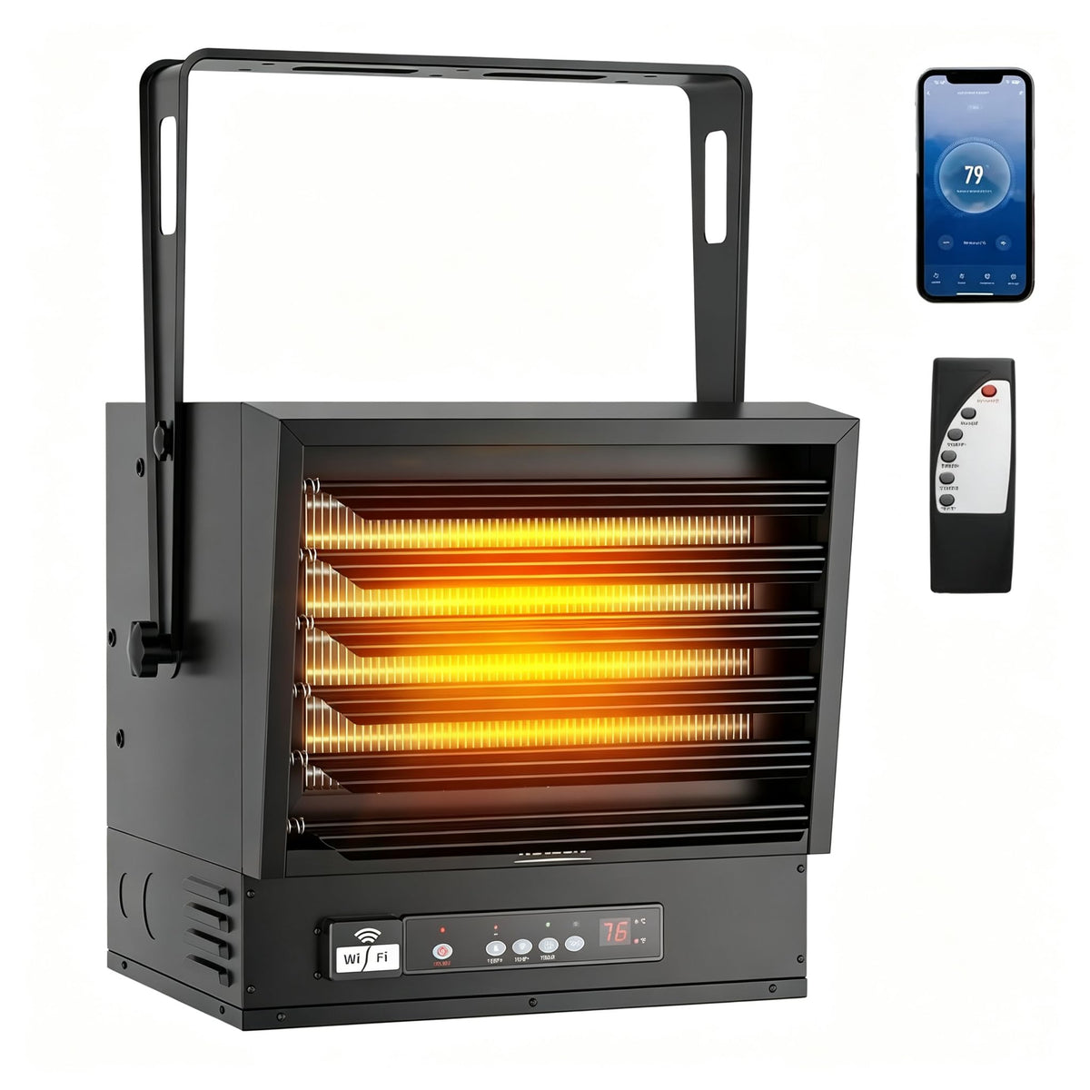 ROVSUN 15000W 240V Electric Garage Heater with Remote & APP Control