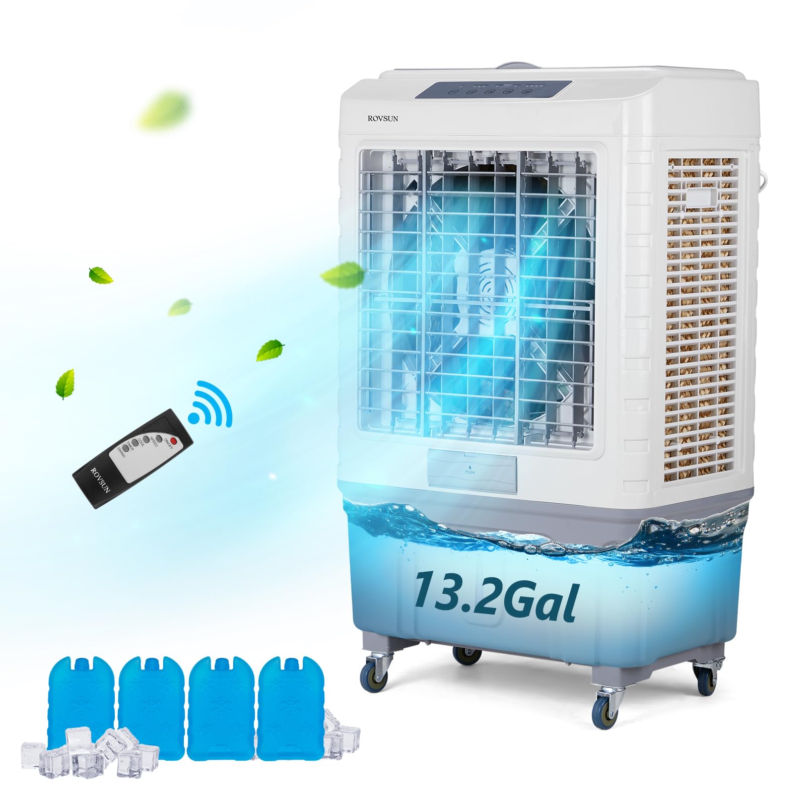 ROVSUN 13.2 Gal Portable Evaporative Air Cooler with Remote Control