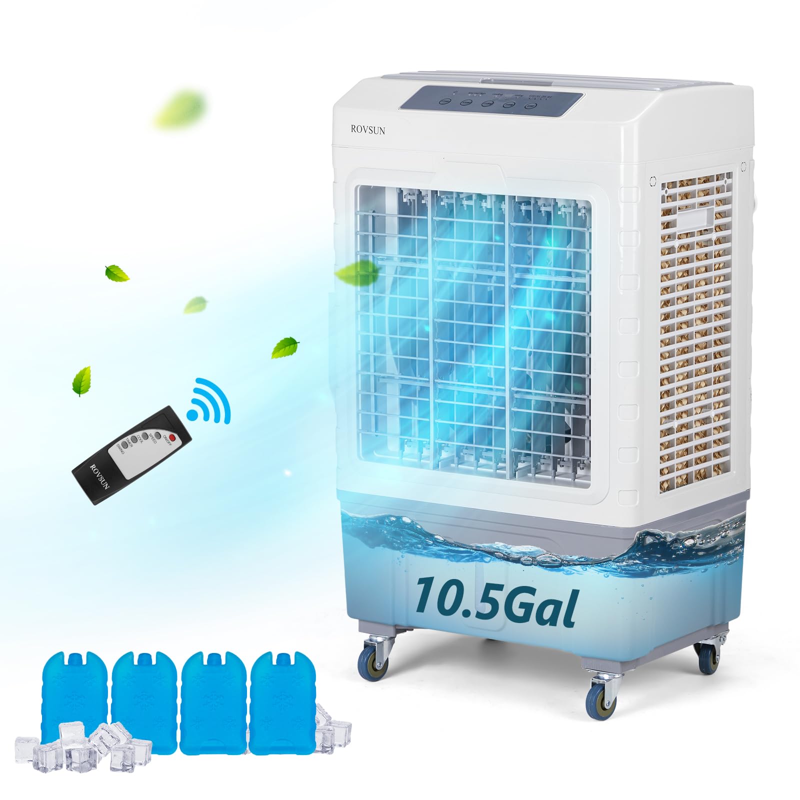 ROVSUN 10.5 Gal Portable Evaporative Air Cooler with Remote Control