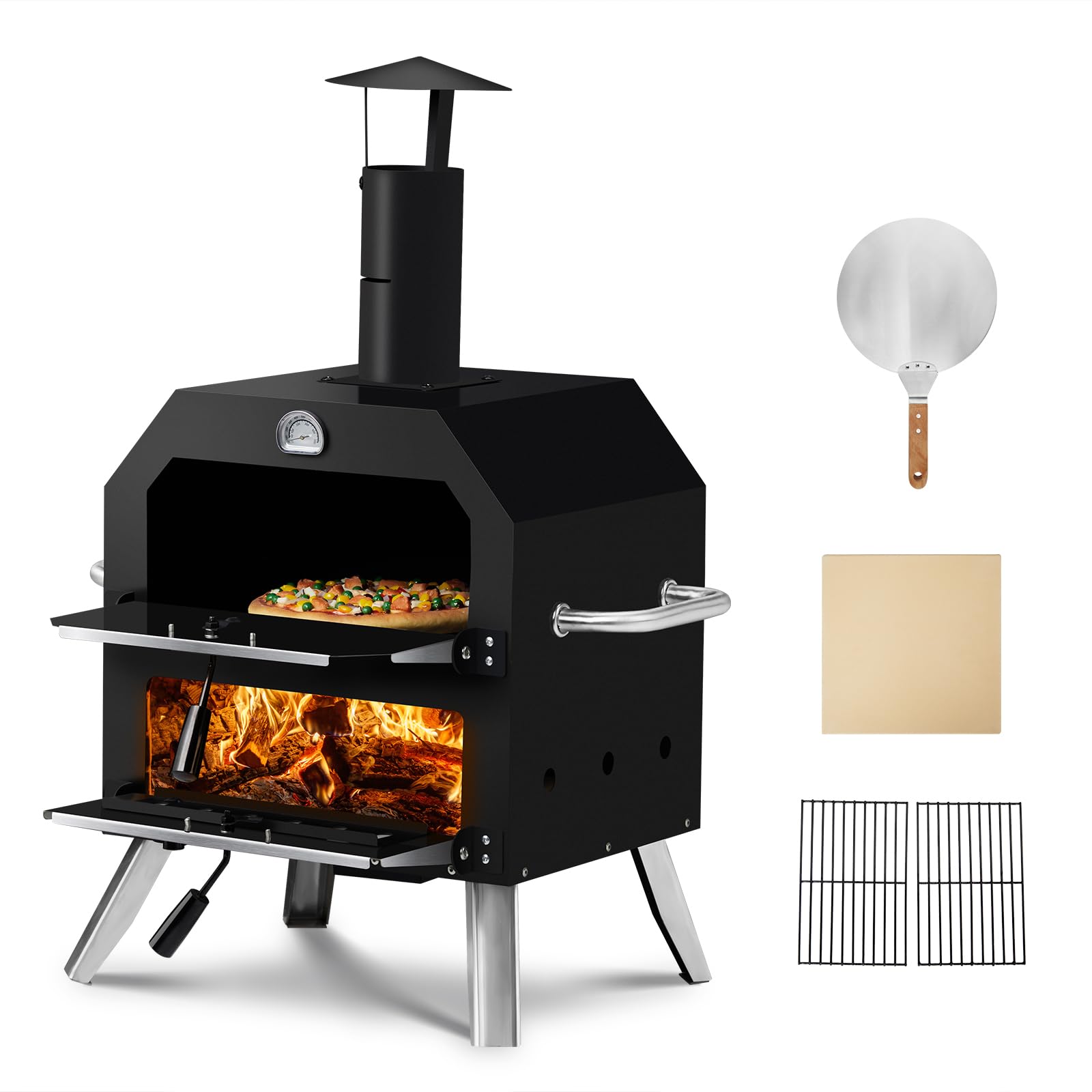 ROVSUN 12" Outdoor Countertop Pizza Oven
