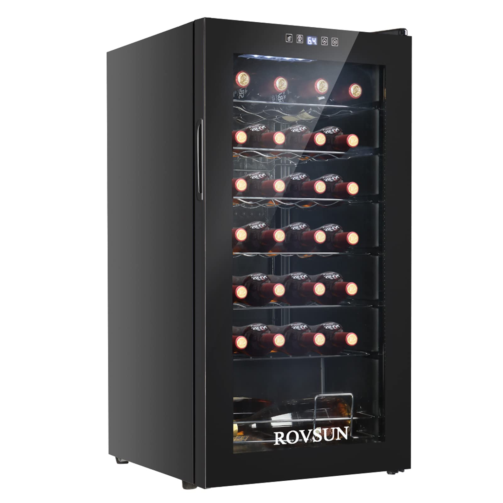 ROVSUN 28 Bottle Wine Cooler Fridge with Digital Temperature