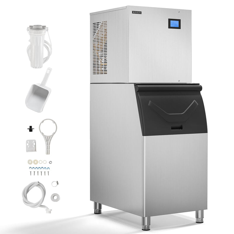 ROVSUN 550 LBS/24h 115V Commercial Ice Machine Maker Freestanding