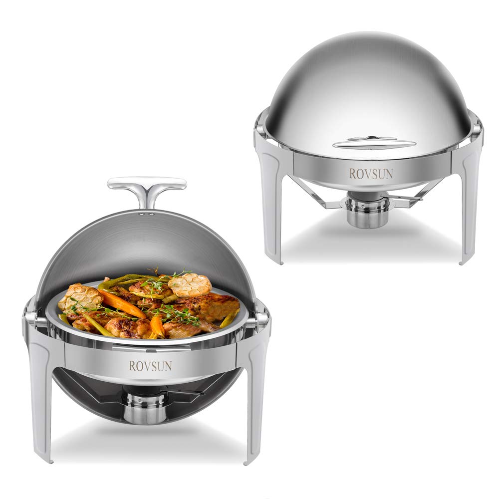 ROVSUN 6 QT Roll Top Round Chafing Dish Set