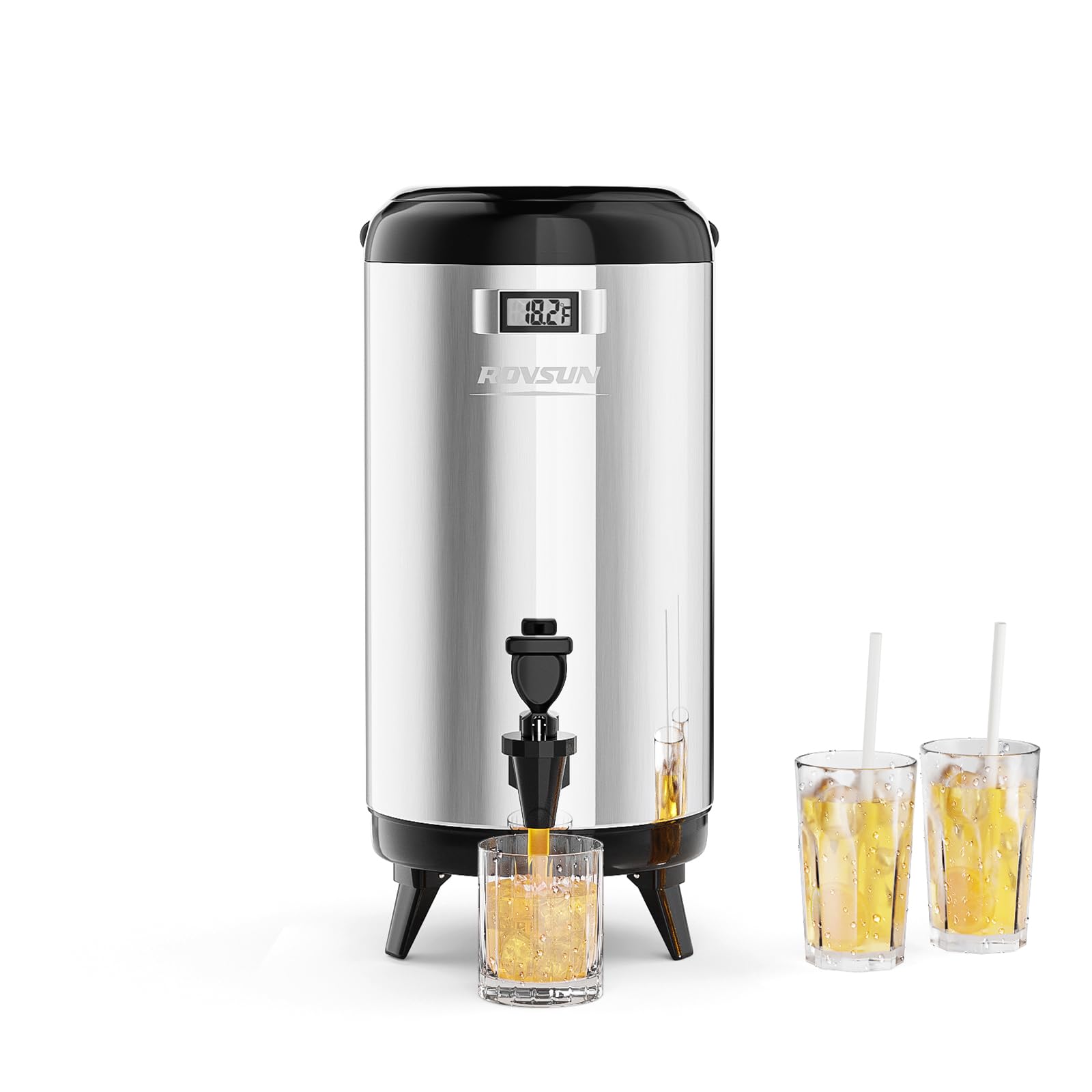 ROVSUN 3.2 Gallon Stainless Steel Insulated Beverage Dispenser Silver