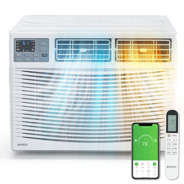ROVSUN 12000 BTU Window Air Conditioner with Heat 230V
