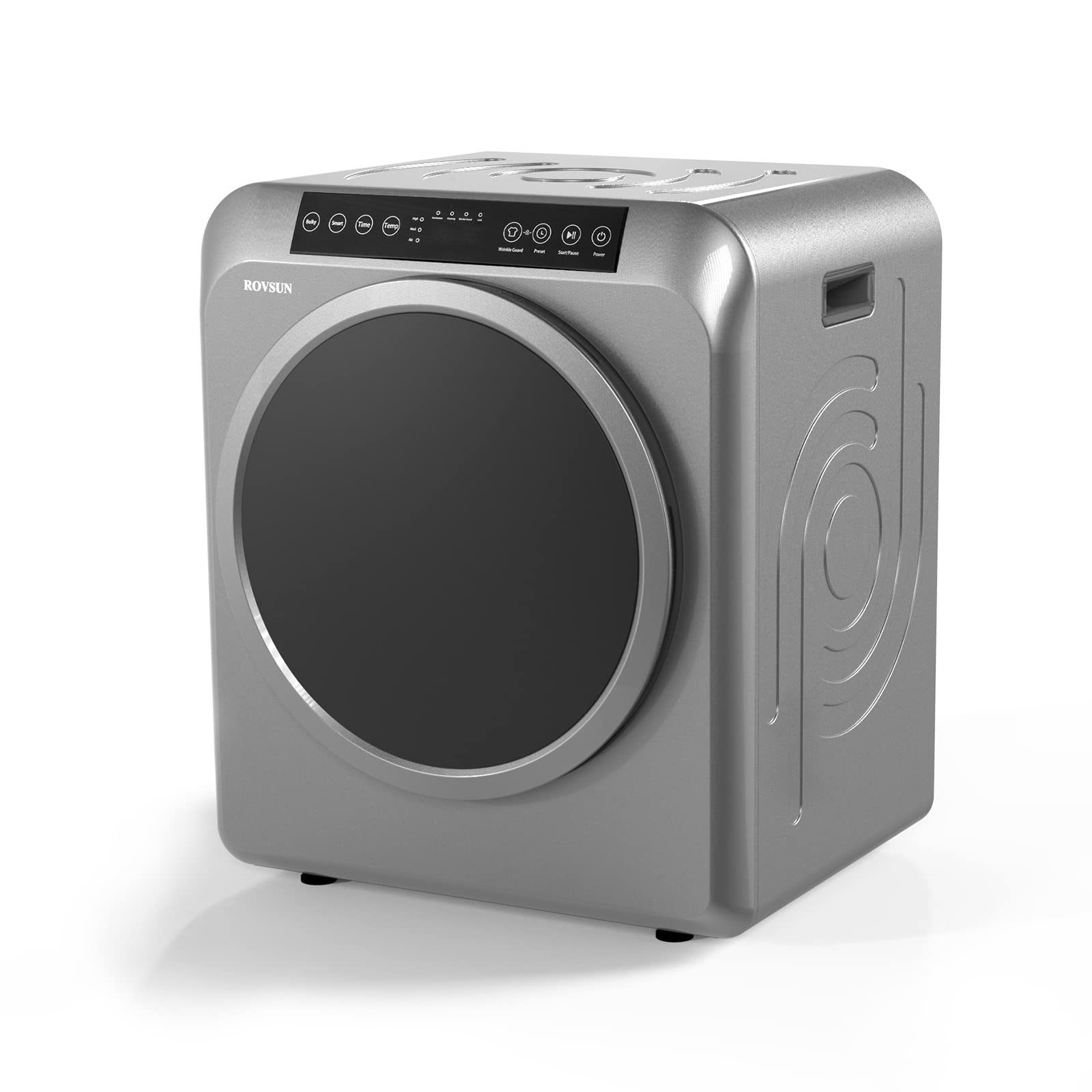 ROVSUN 3.5 Cu.Ft. 1,300W 110V Tumble Clothes Dryer with LED Touch Screen Grey