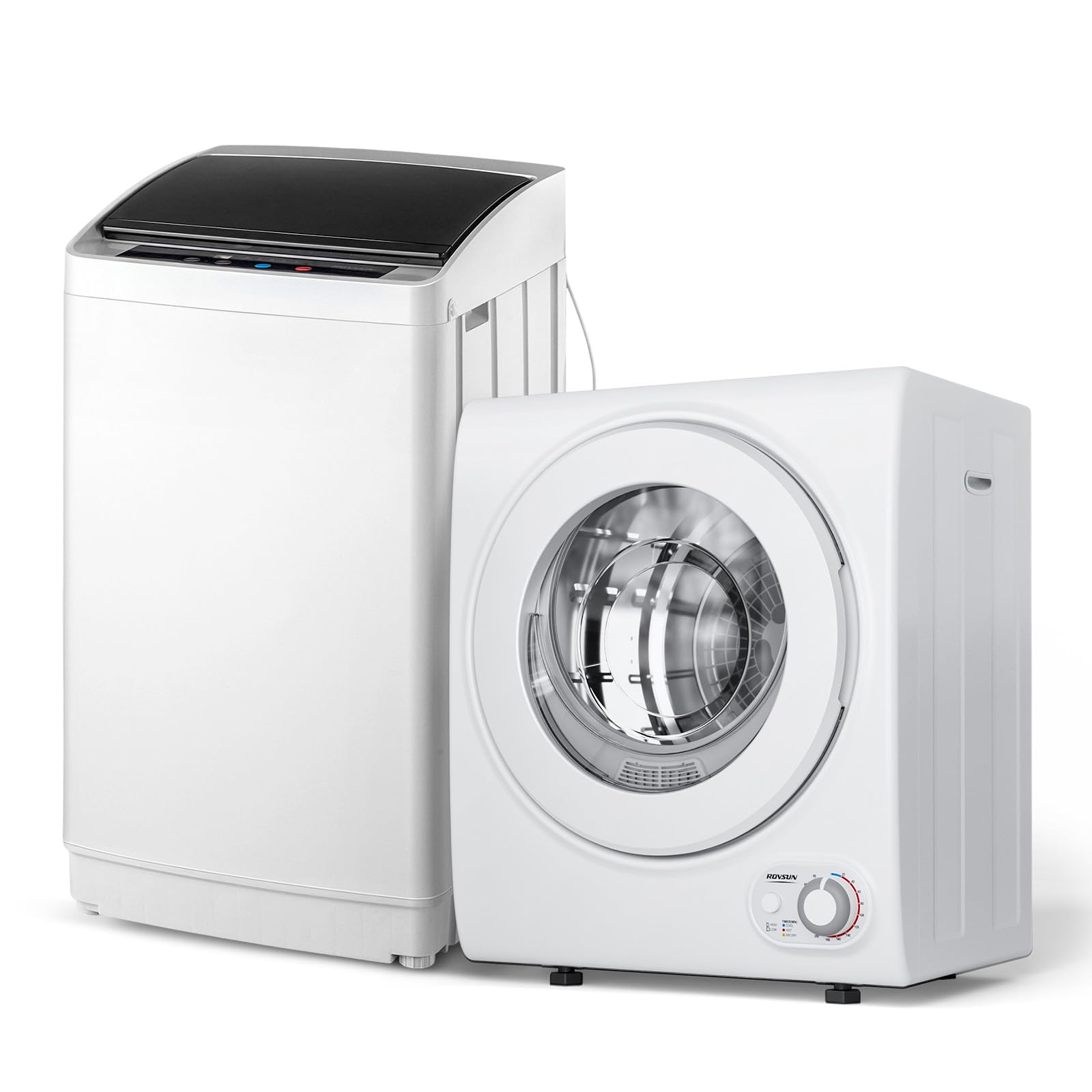 ROVSUN 17.8 LBS Full Automatic Washing Machine and 1.5 Cu.Ft Portable Clothes Dryer Set