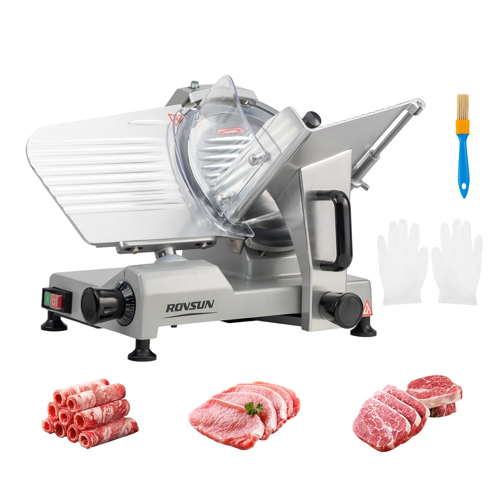 ROVSUN 12" 500W 110V Manual Gravity Feed Meat Slicer