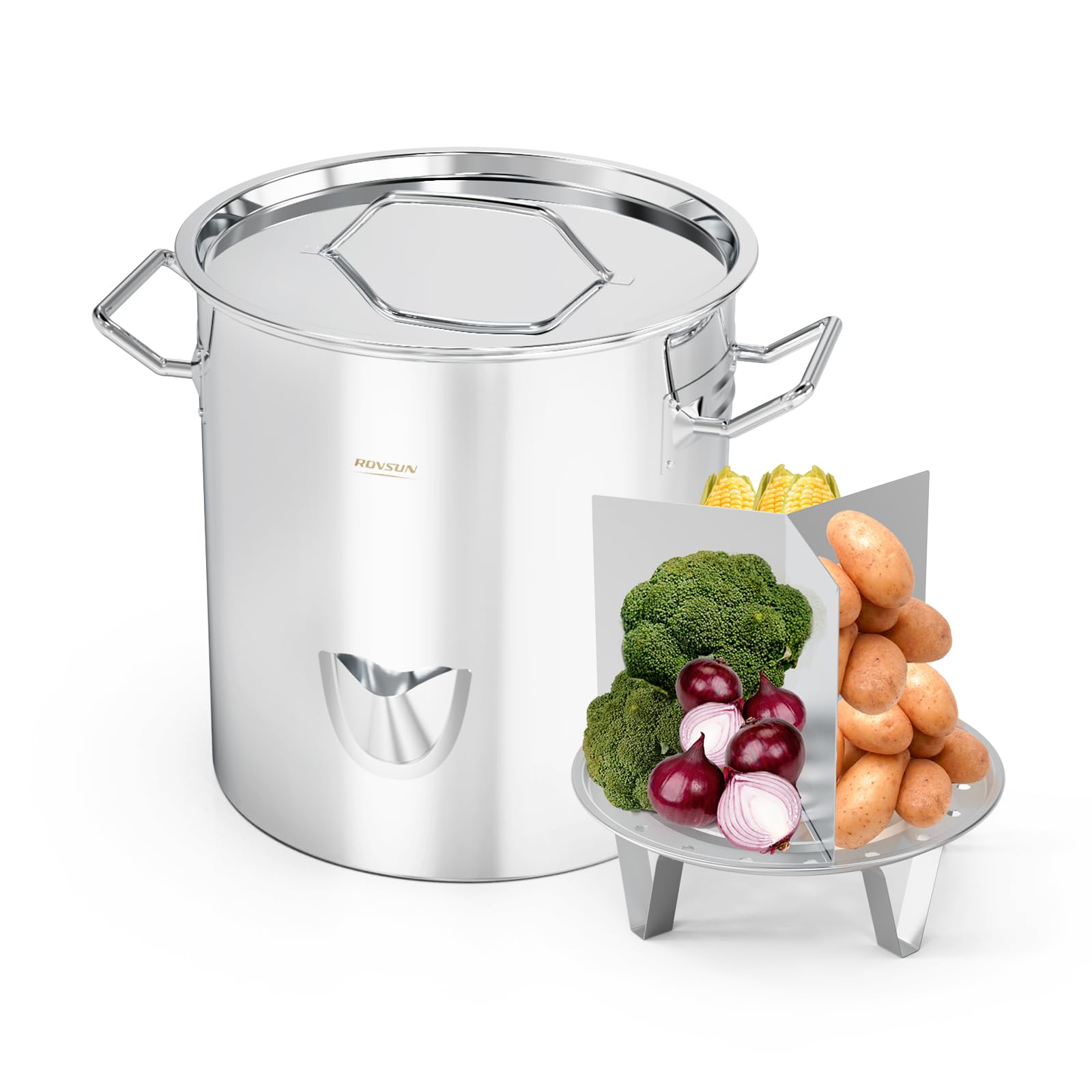 ROVSUN 20 QT Stainless Steel Tamale Steamer Pot