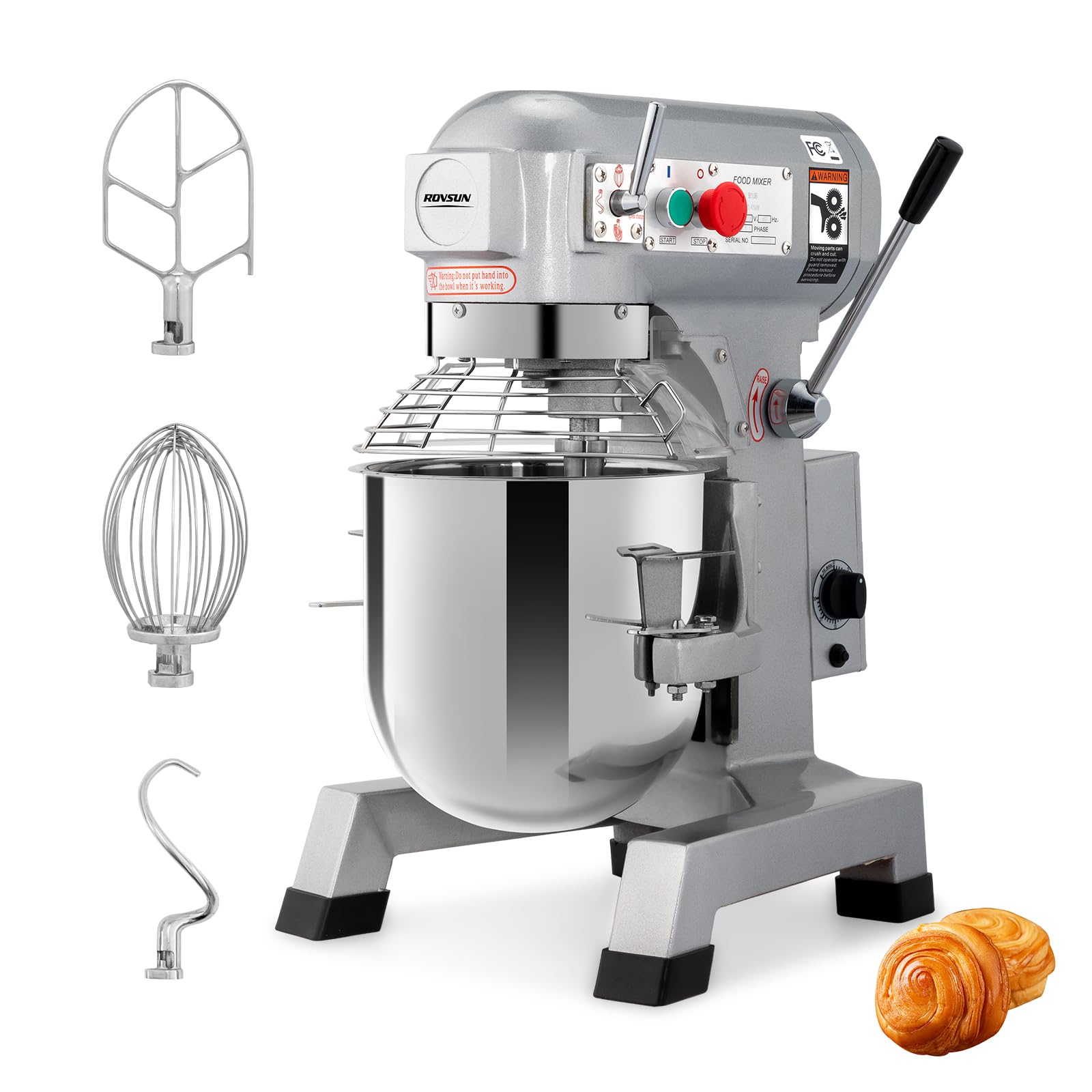 ROVSUN 30 QT 550W 110V Commerical Stand Mixer with 3 Speed