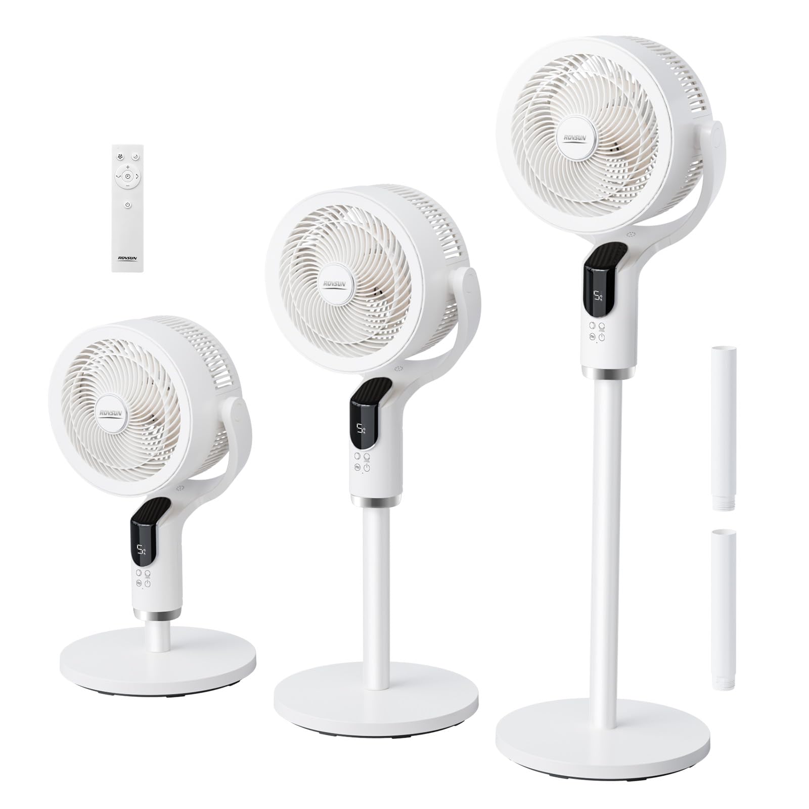 ROVSUN 43" 40W 110V Industrial Pedestal Fan White