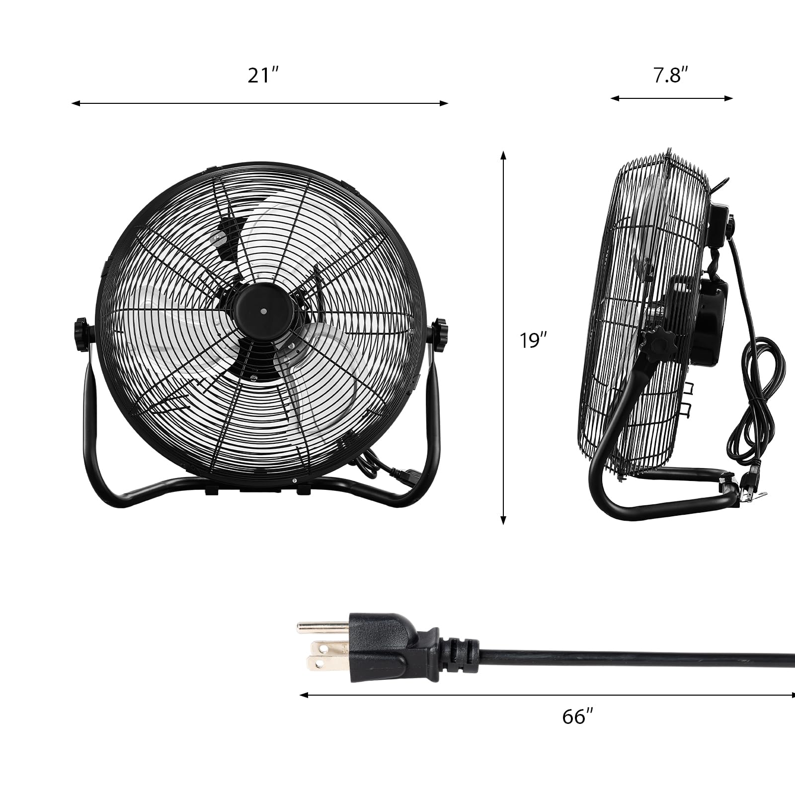 ROVSUN 16" 110W 110V Industrial Floor Fan