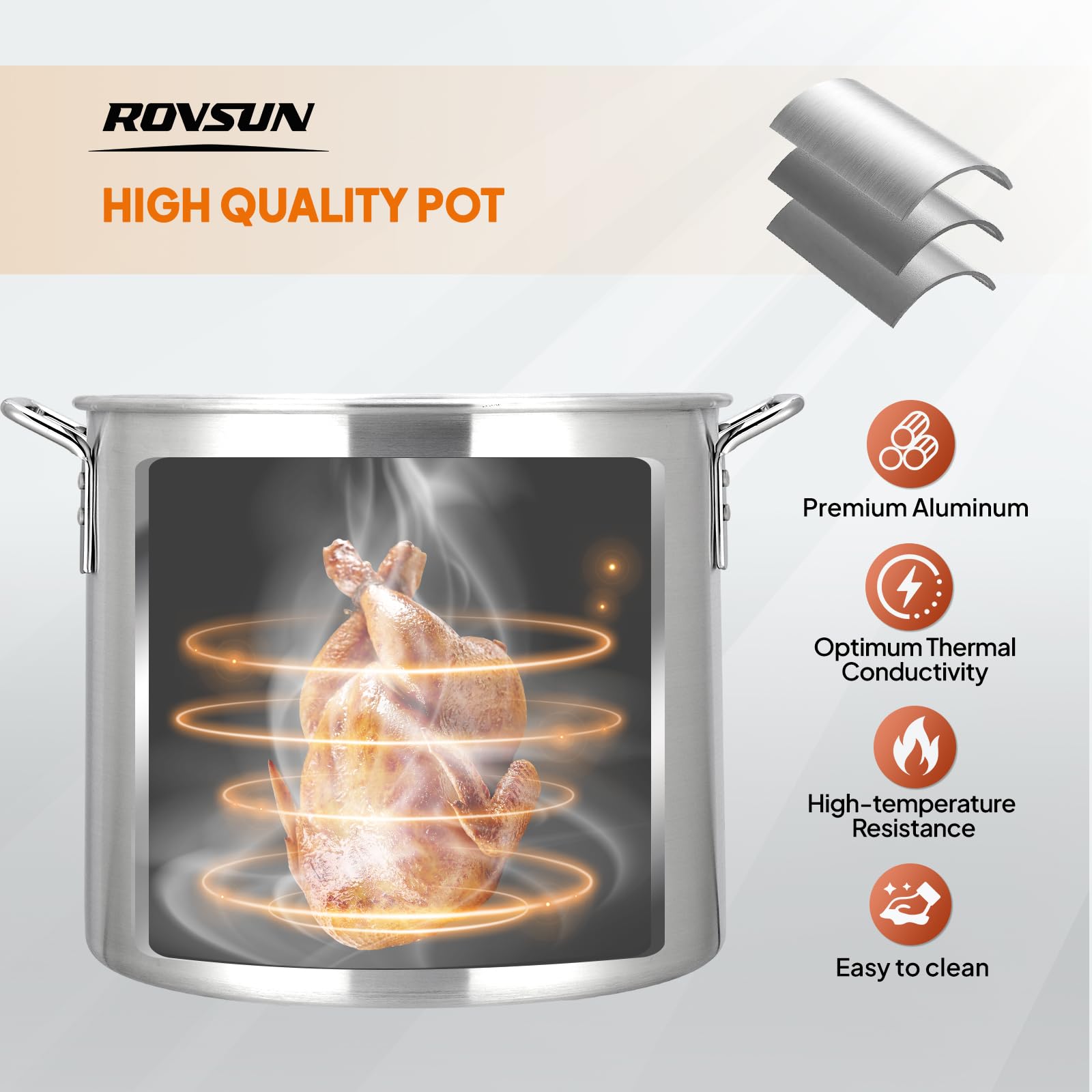 ROVSUN 80 QT Turkey Fryer with 150,000 BTU Propane Burner