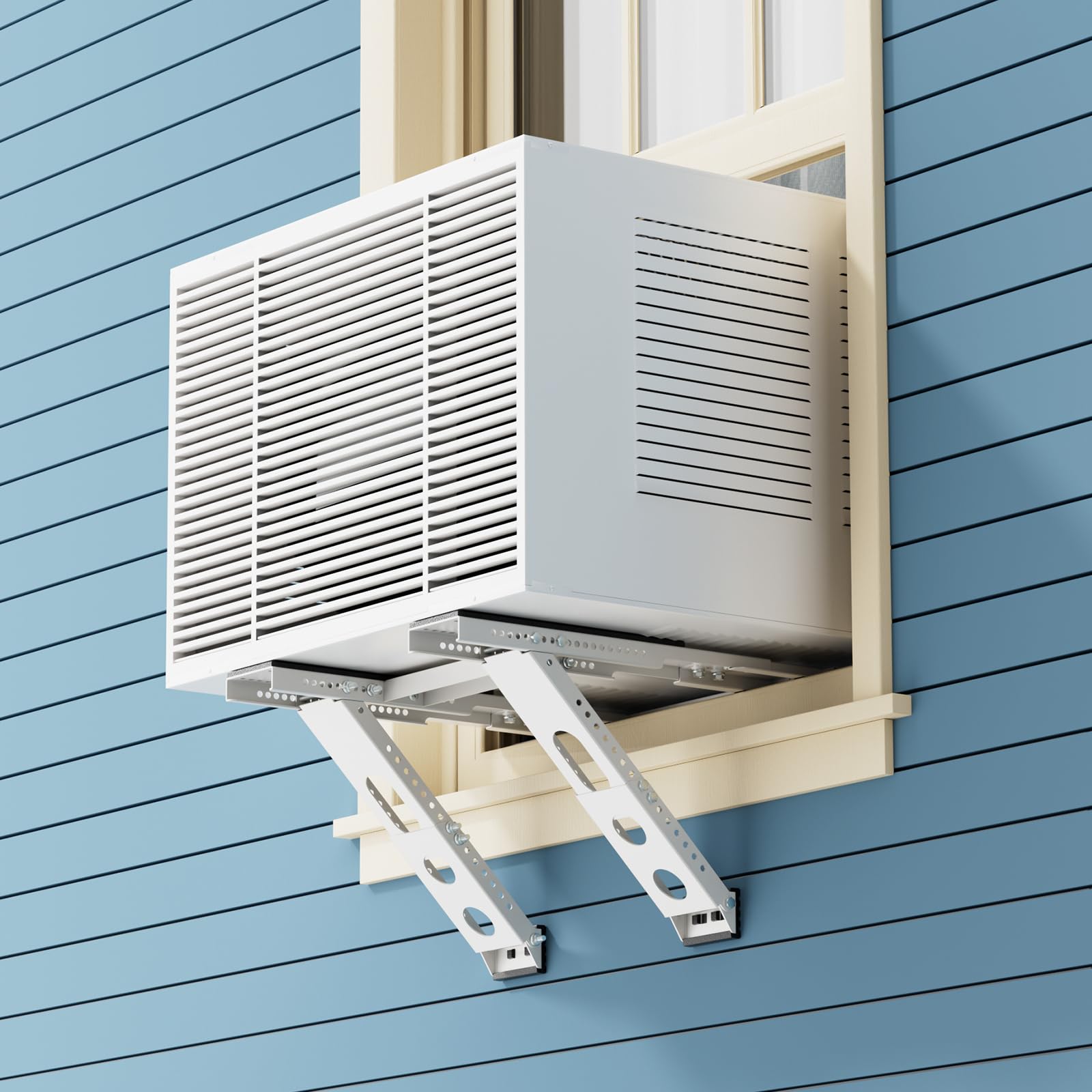 ROVSUN No-Drill Heavy Duty Steel Support Bracket for Window Air Conditioner