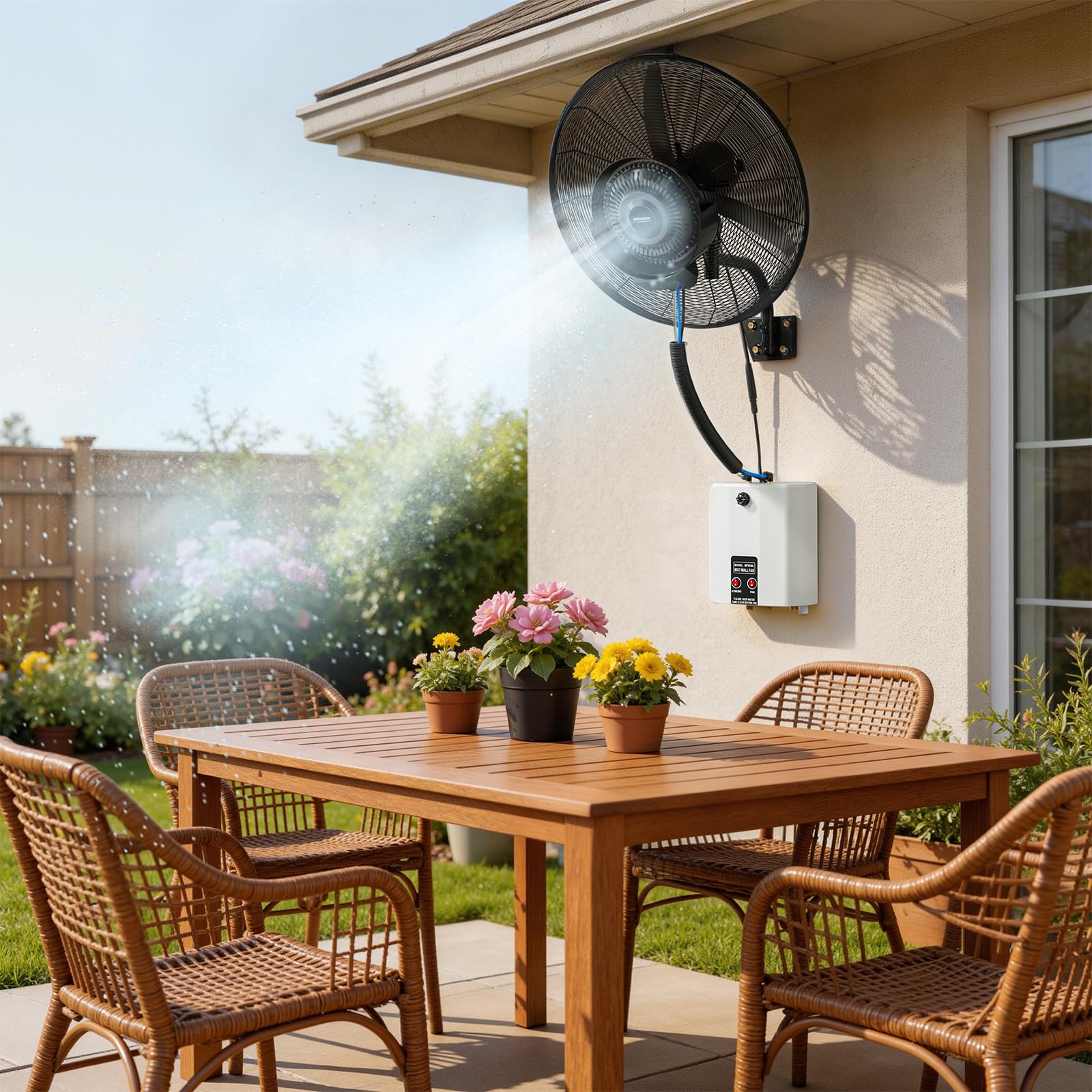 ROVSUN 26" 175W 110V Wall Mount Misting Fan