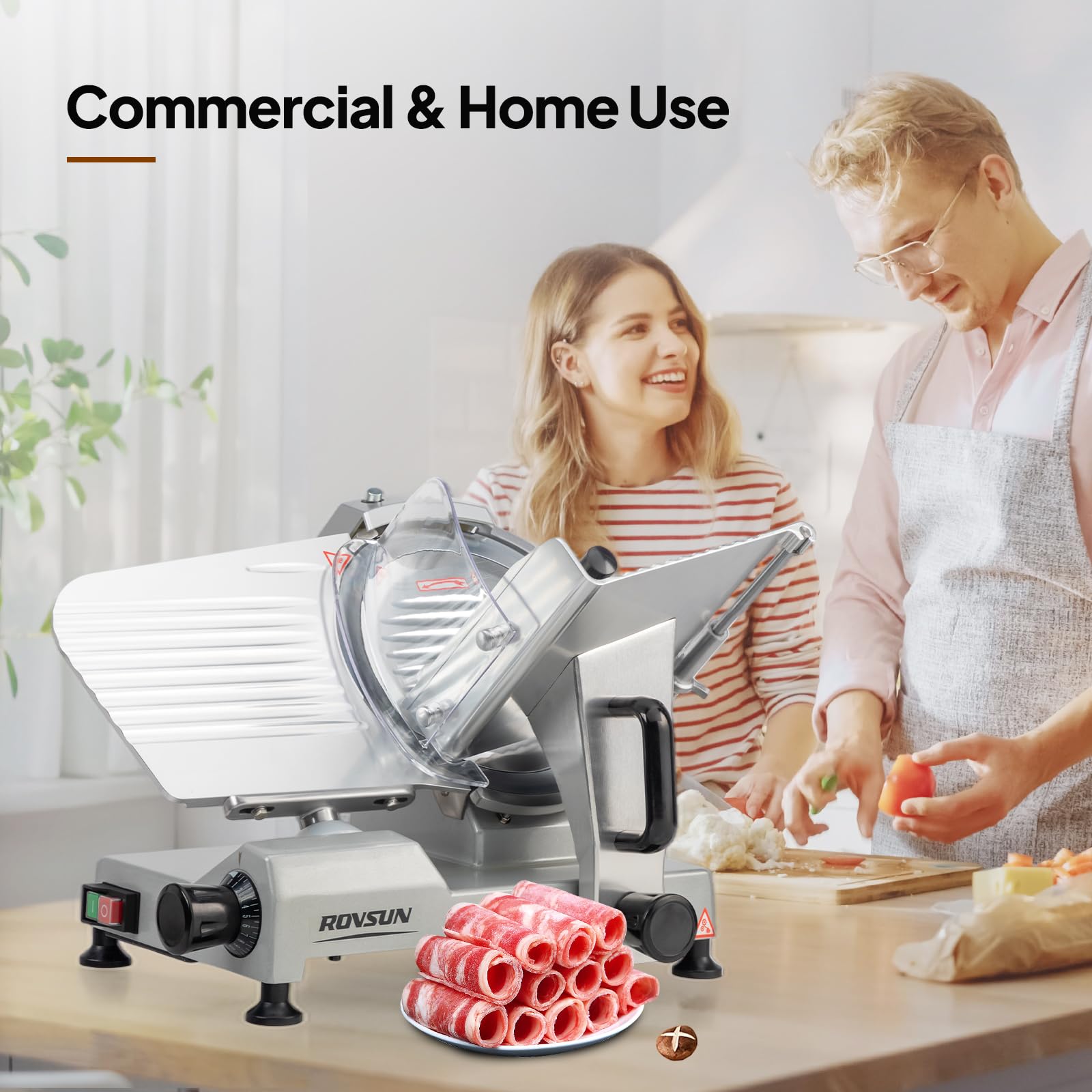 ROVSUN 12" 500W 110V Manual Gravity Feed Meat Slicer