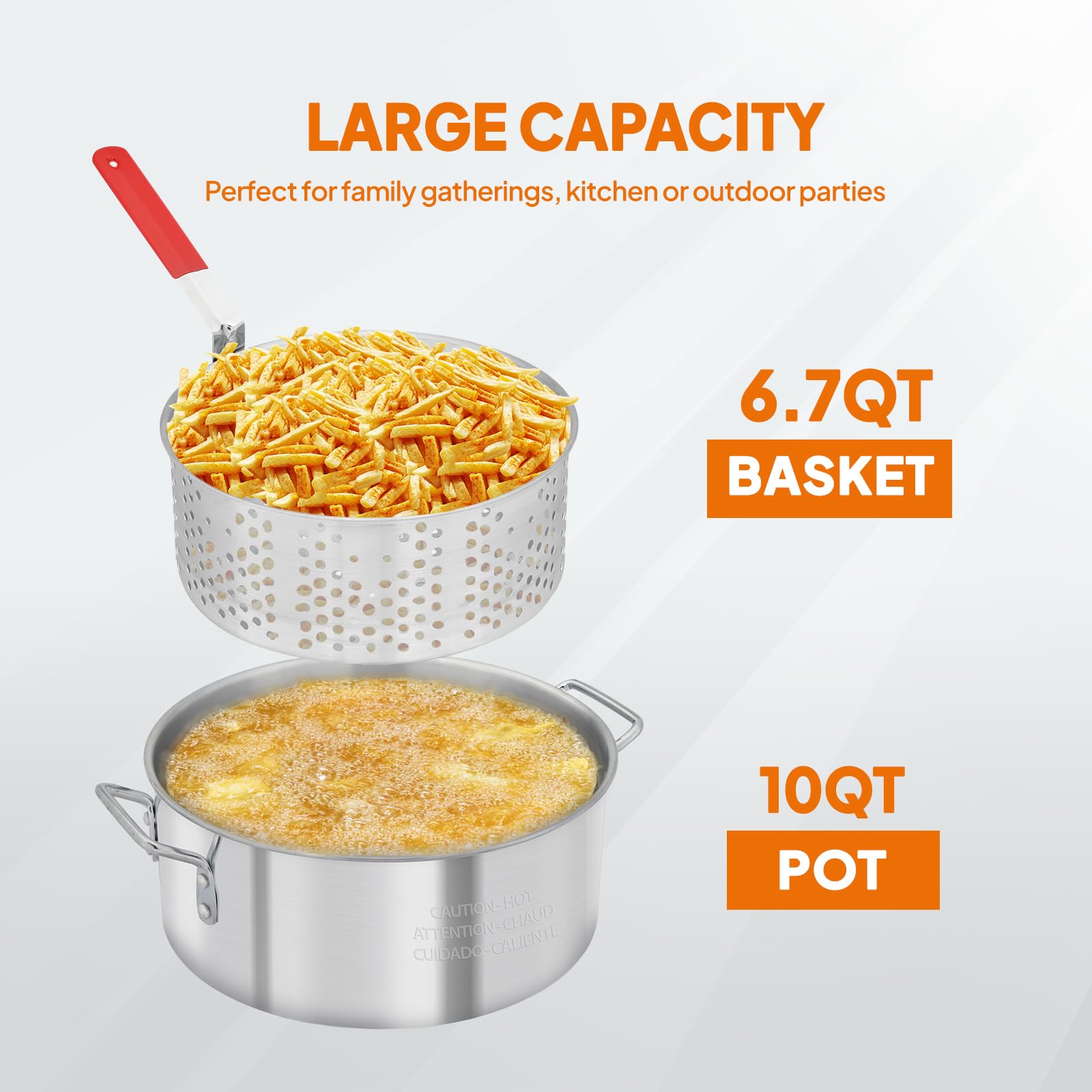 ROVSUN 10 QT Fish Fryer Pot with 55,000 BTU Propane Stove