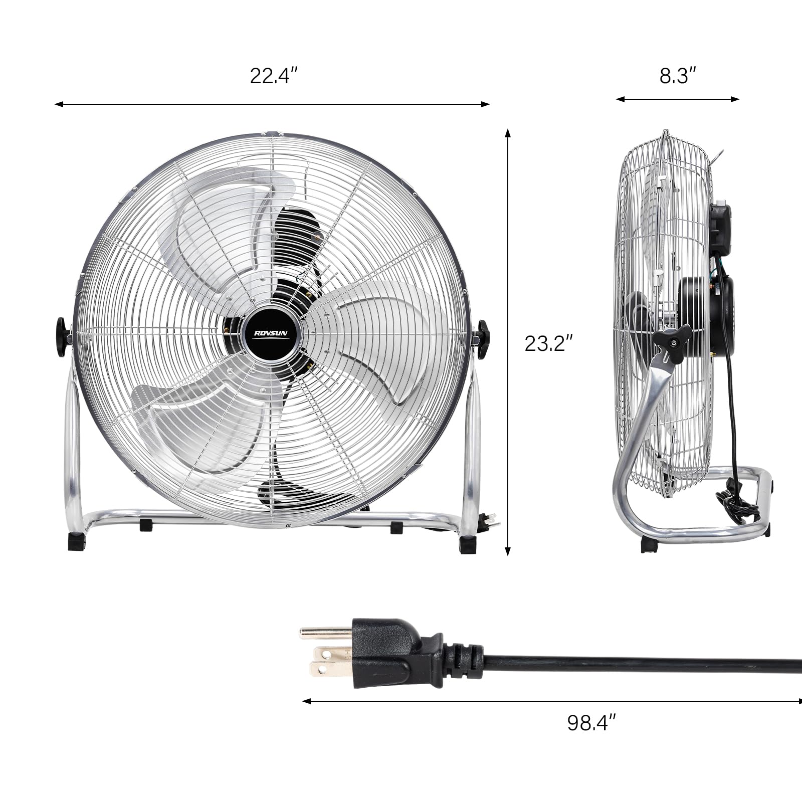 ROVSUN 20" 145W 110V Industrial Floor Fan