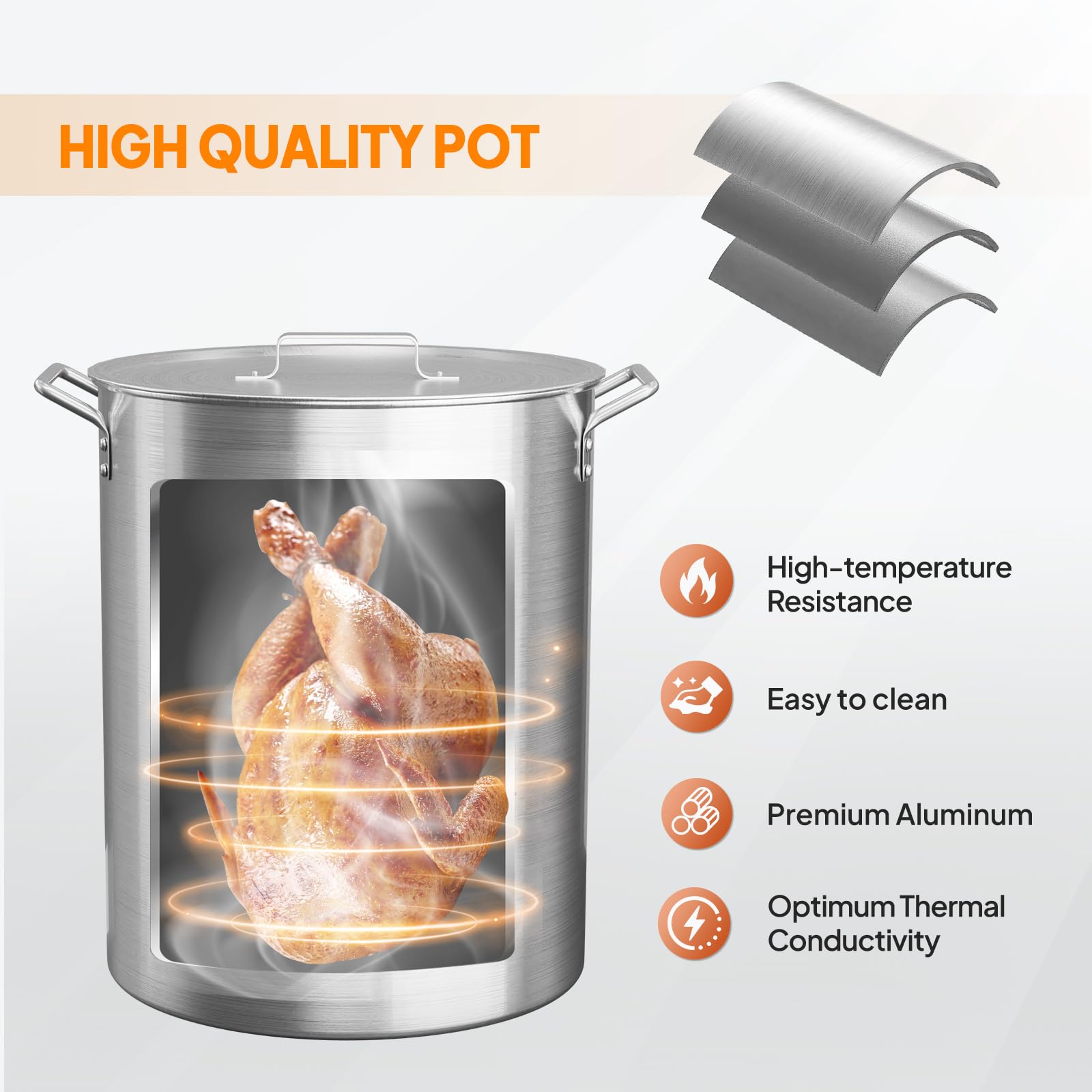 ROVSUN 30 QT Turkey Fryer with 55000BTU Propane Gas Stove