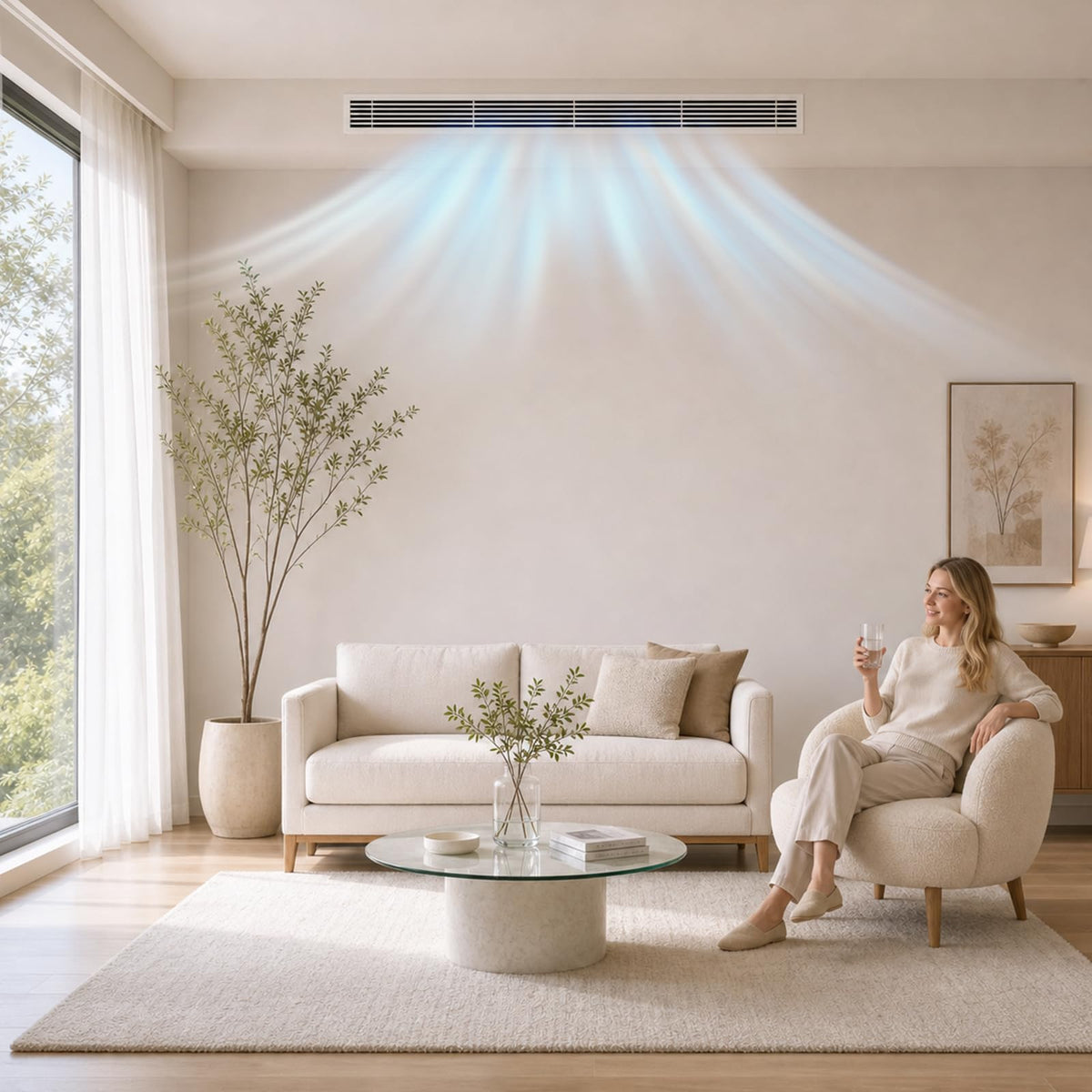 ROVSUN 54000 BTU Ducted Central Air Conditioner with Heat Pump & Inverter