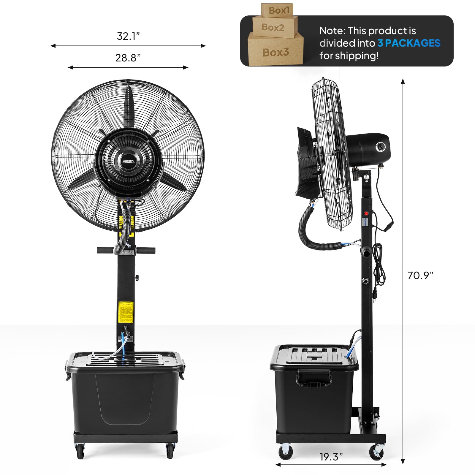 ROVSUN 30" 300W 110V Industrial Industrial Mister Fan