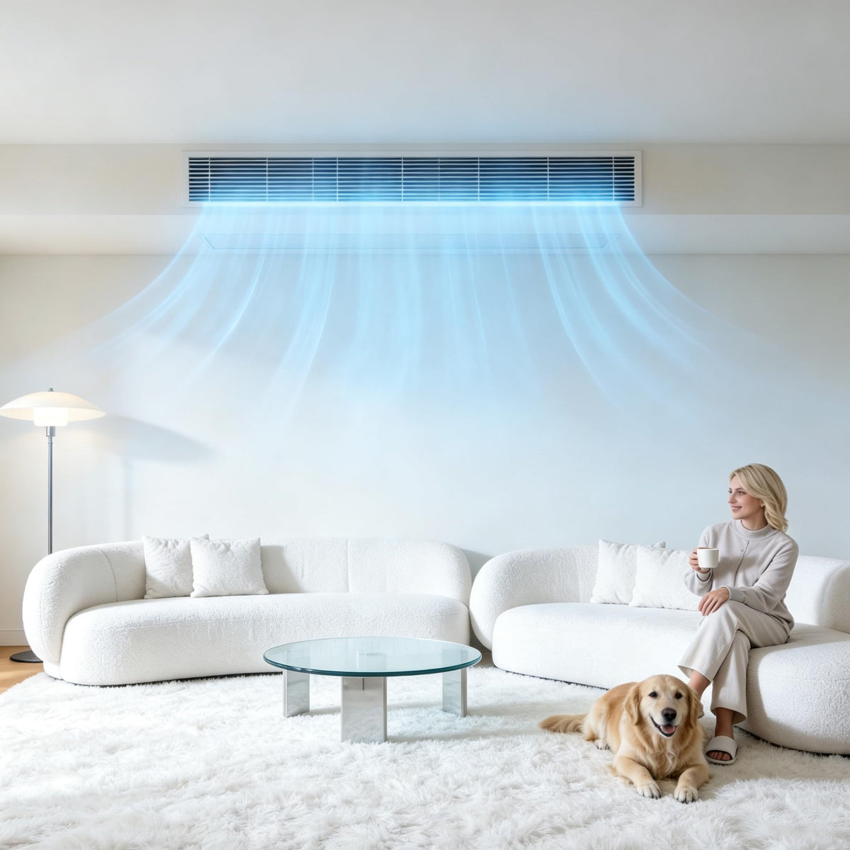 ROVSUN 54000 BTU Ducted Central Air Conditioner with Heat Pump & Inverter