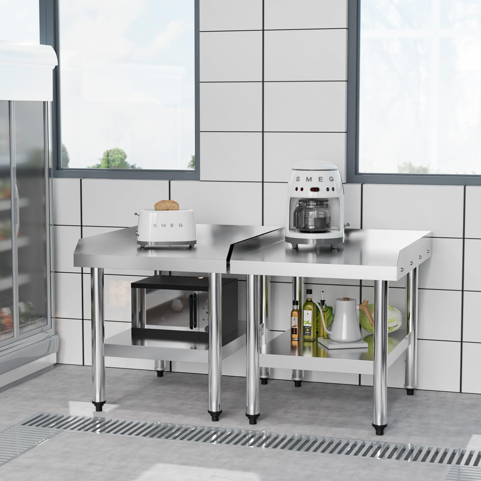 ROVSUN 24" x 30" Stainless Steel Equipment Stand