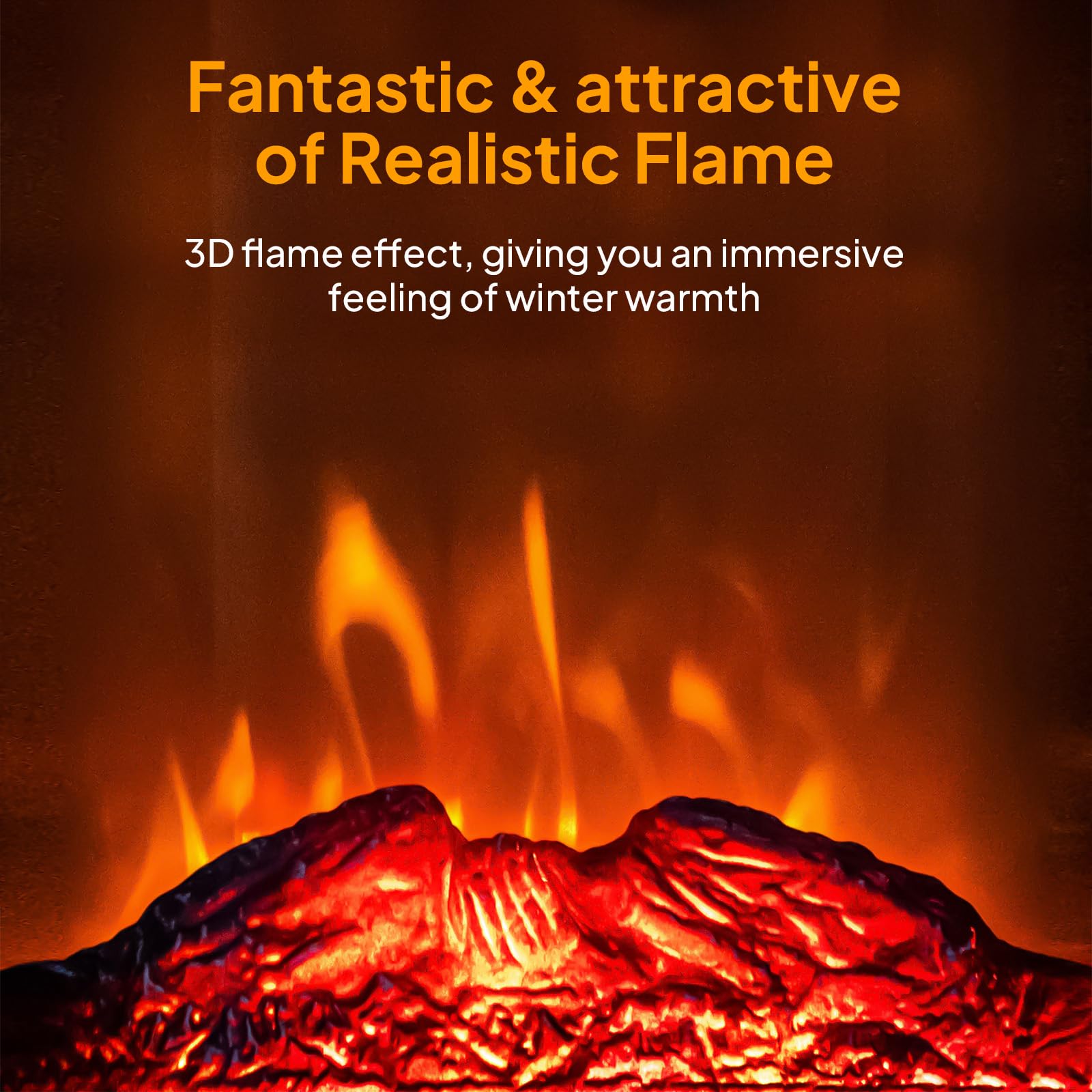 ROVSUN 1500W 120V Electric Fireplace Heater
