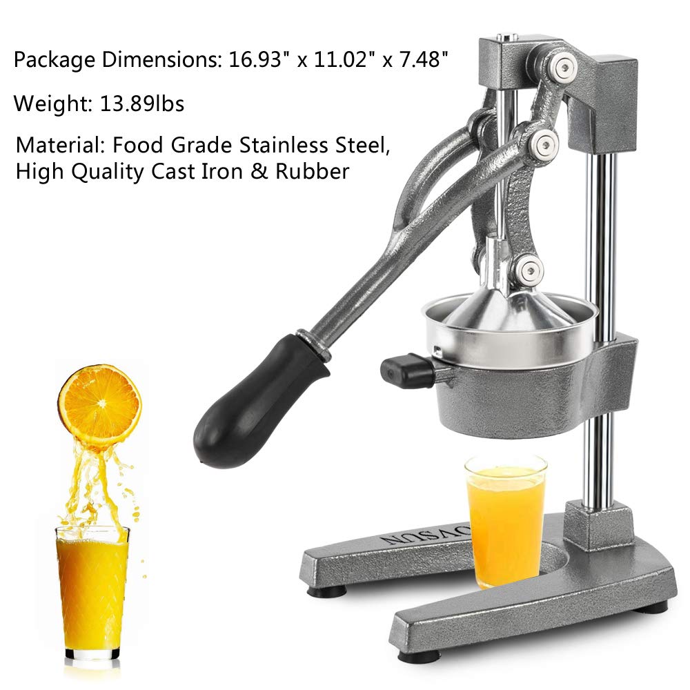 ROVSUN Commercial Manual Citrus Juicer Heavy Duty Grey