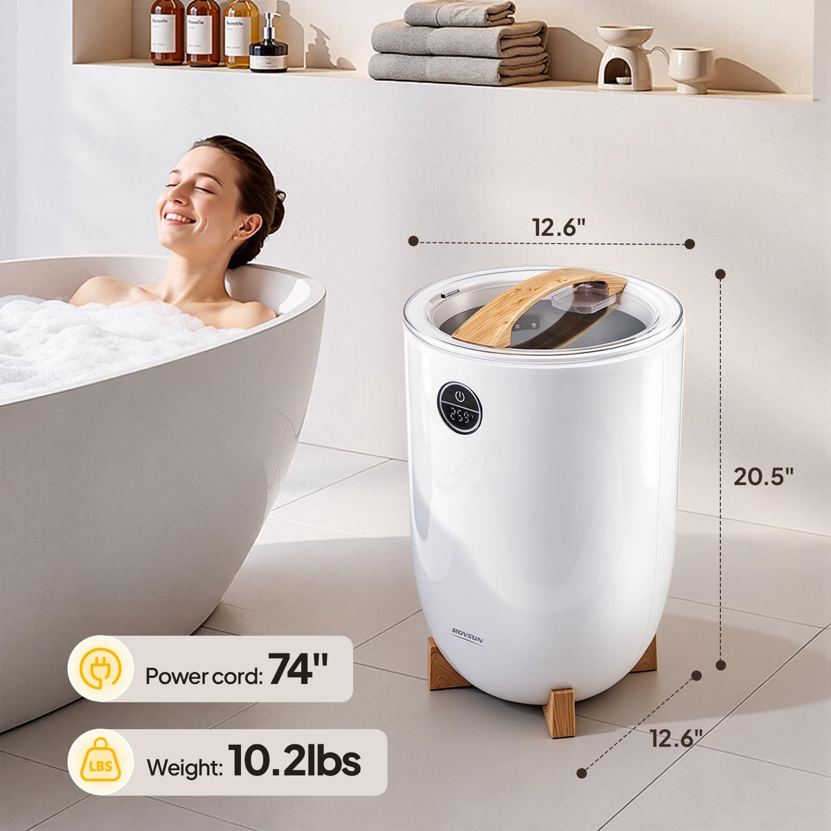 ROVSUN 20L Towel Warmer Bucket with Remote