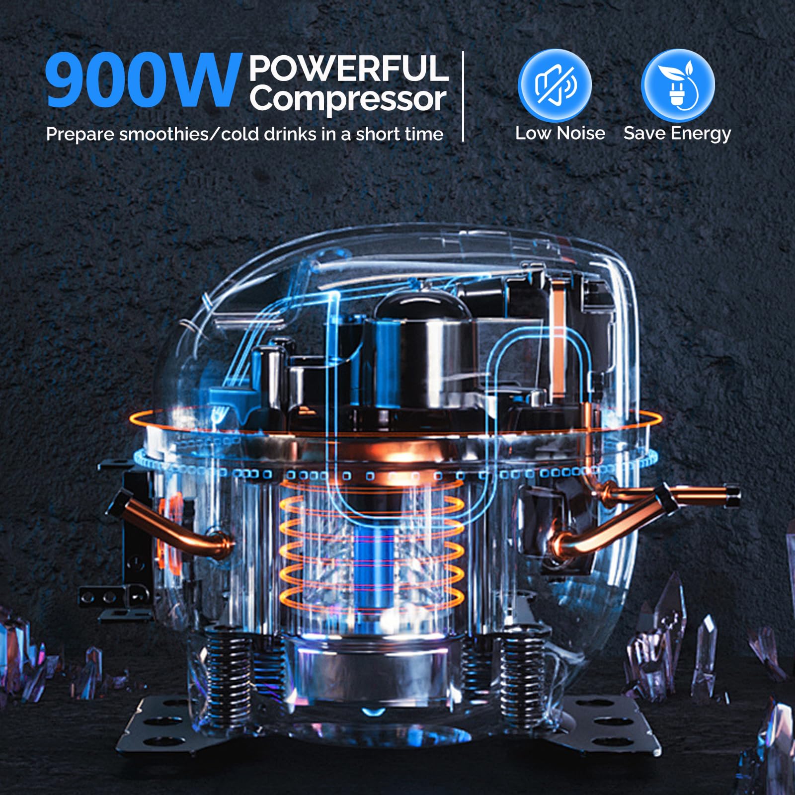 ROVSUN 12 Gallon 3 Tank 900W 110V Slushy Machine Margarita Frozen Drink Maker