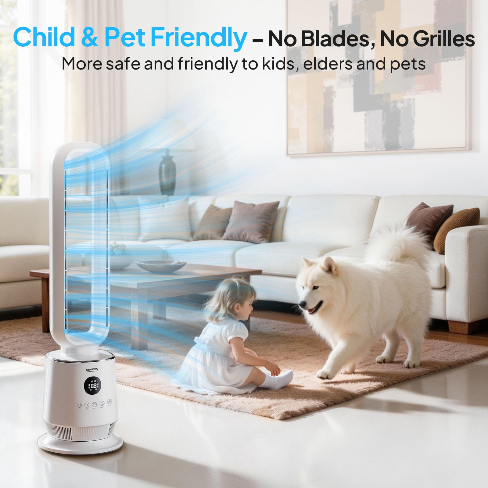 ROVSUN 32" 40W 110V Bladeless Tower Fan