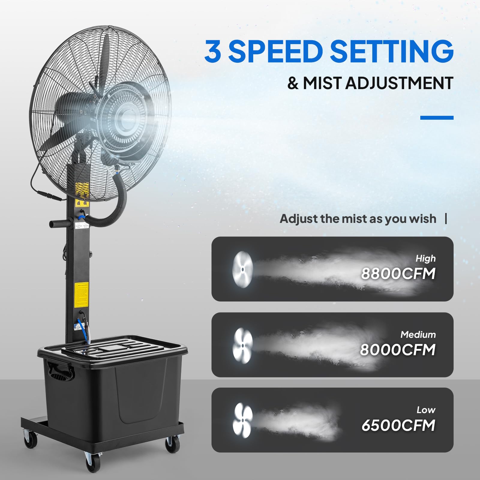 ROVSUN 30" 300W 110V Industrial Industrial Mister Fan