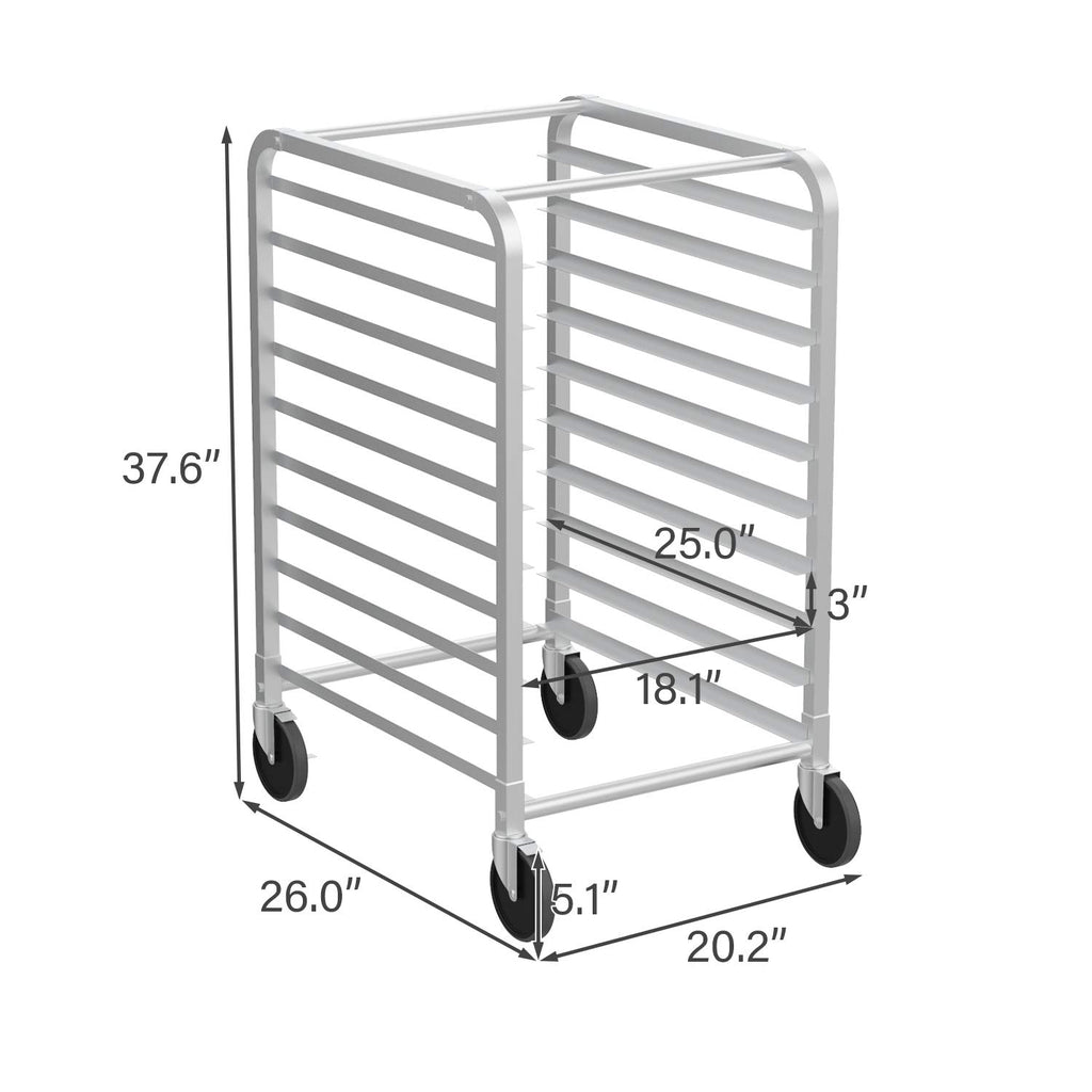 Bread Rack Ss ROVSUN 10-Tier Bakery Rack Stainless Steel 26 Inches Wide Bun Pan Shee