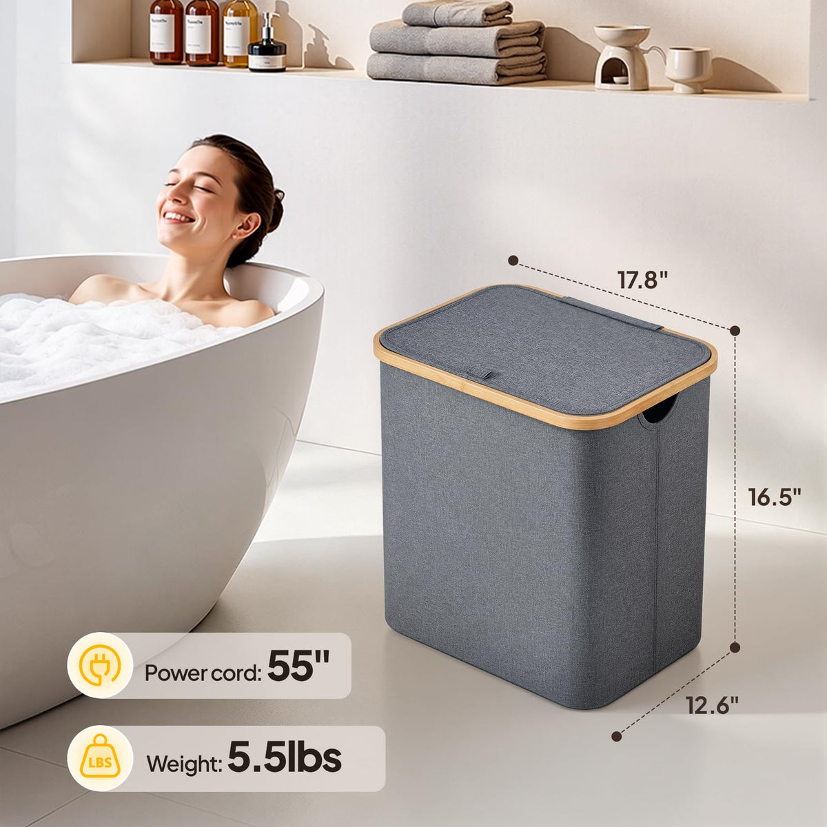 ROVSUN 35L Foldable Towel Warmer Bucket
