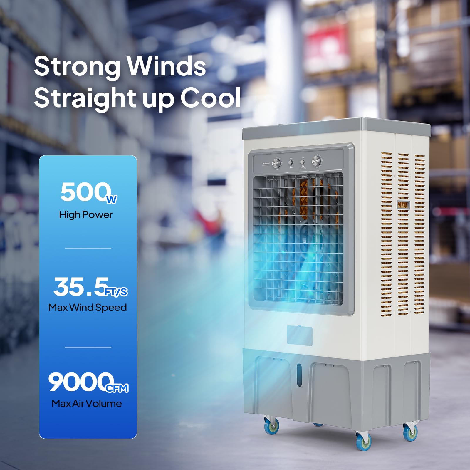 ROVSUN 34.3 Gal Portable Evaporative Air Cooler with Remote Control