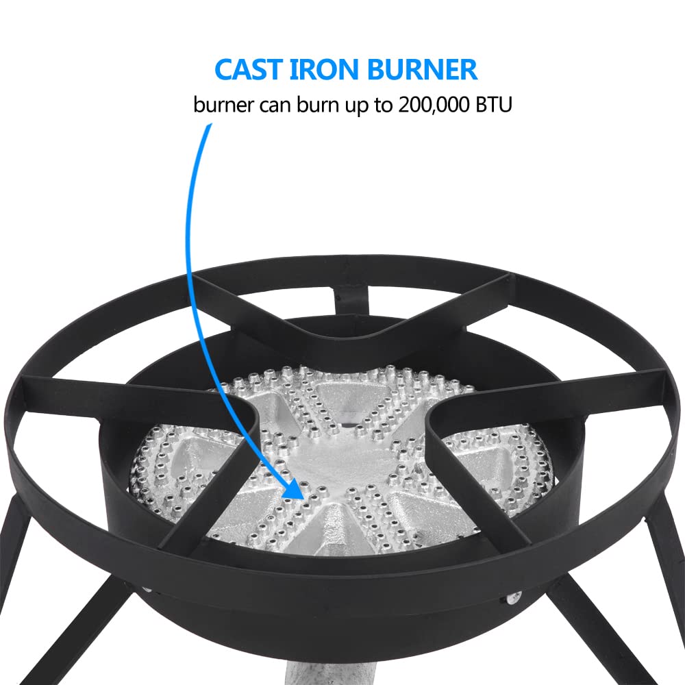 ROVSUN Single Burner 200,000 BTU Outdoor Propane Stove Round
