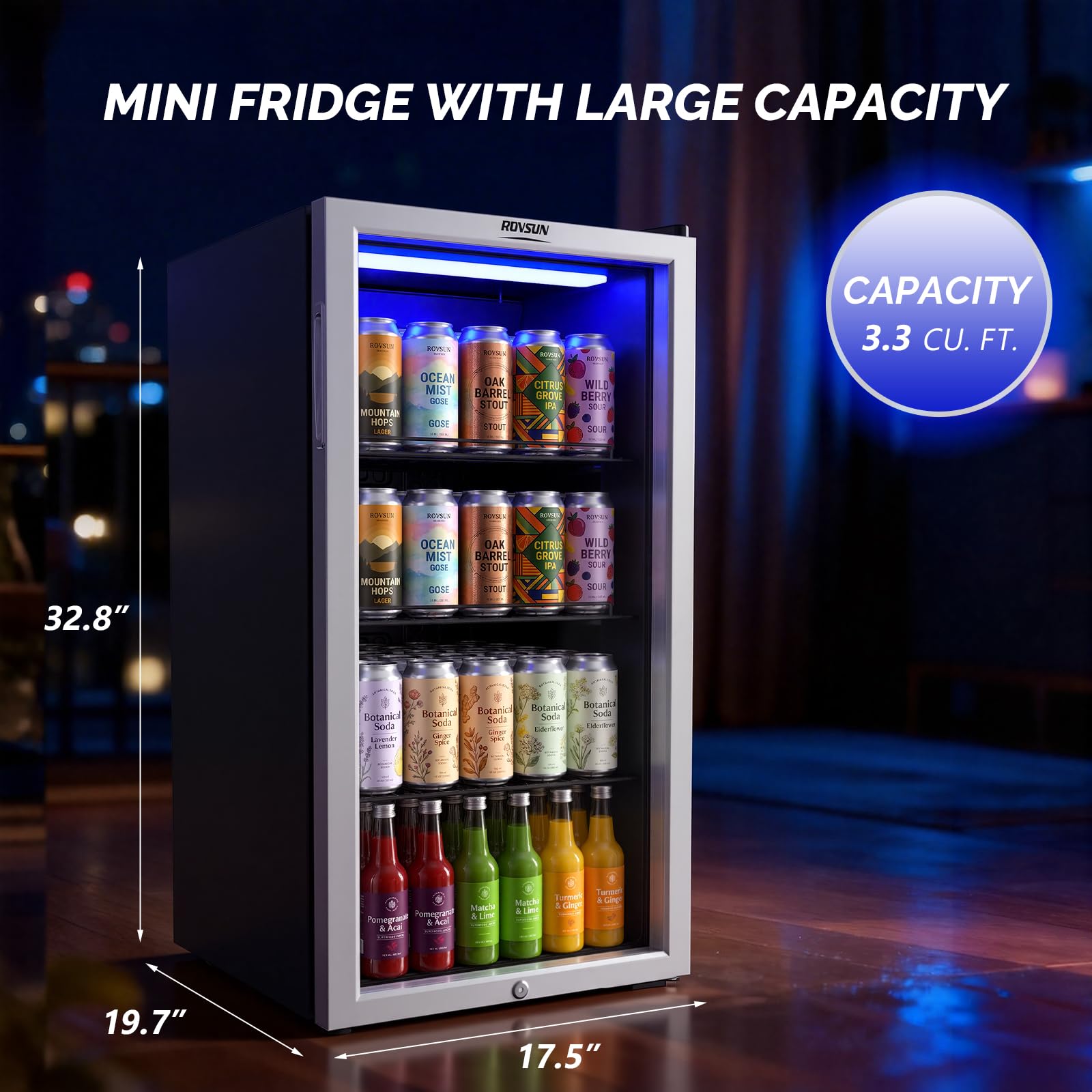 ROVSUN 105 Cans 18" Wide Beverage Refrigerator Cooler