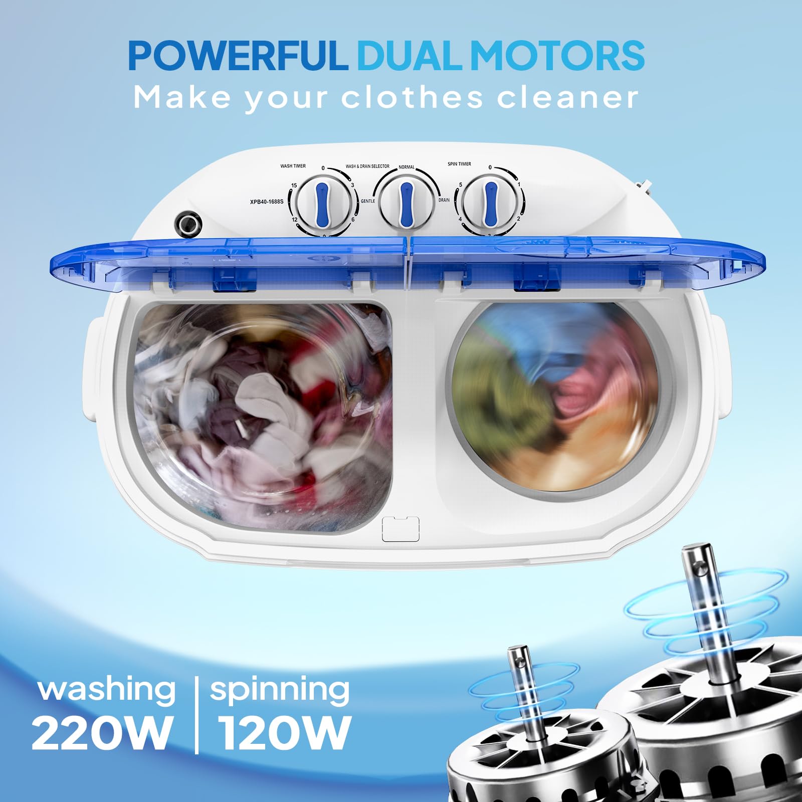 ROVSUN 11 LBS Portable Twin Tub Washing Machine