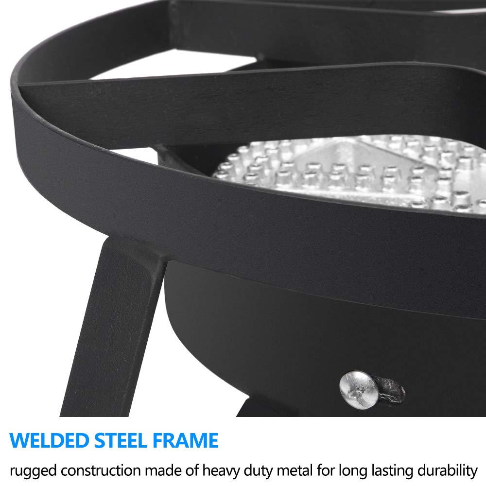 ROVSUN Single Burner 200,000 BTU Outdoor Propane Stove Round