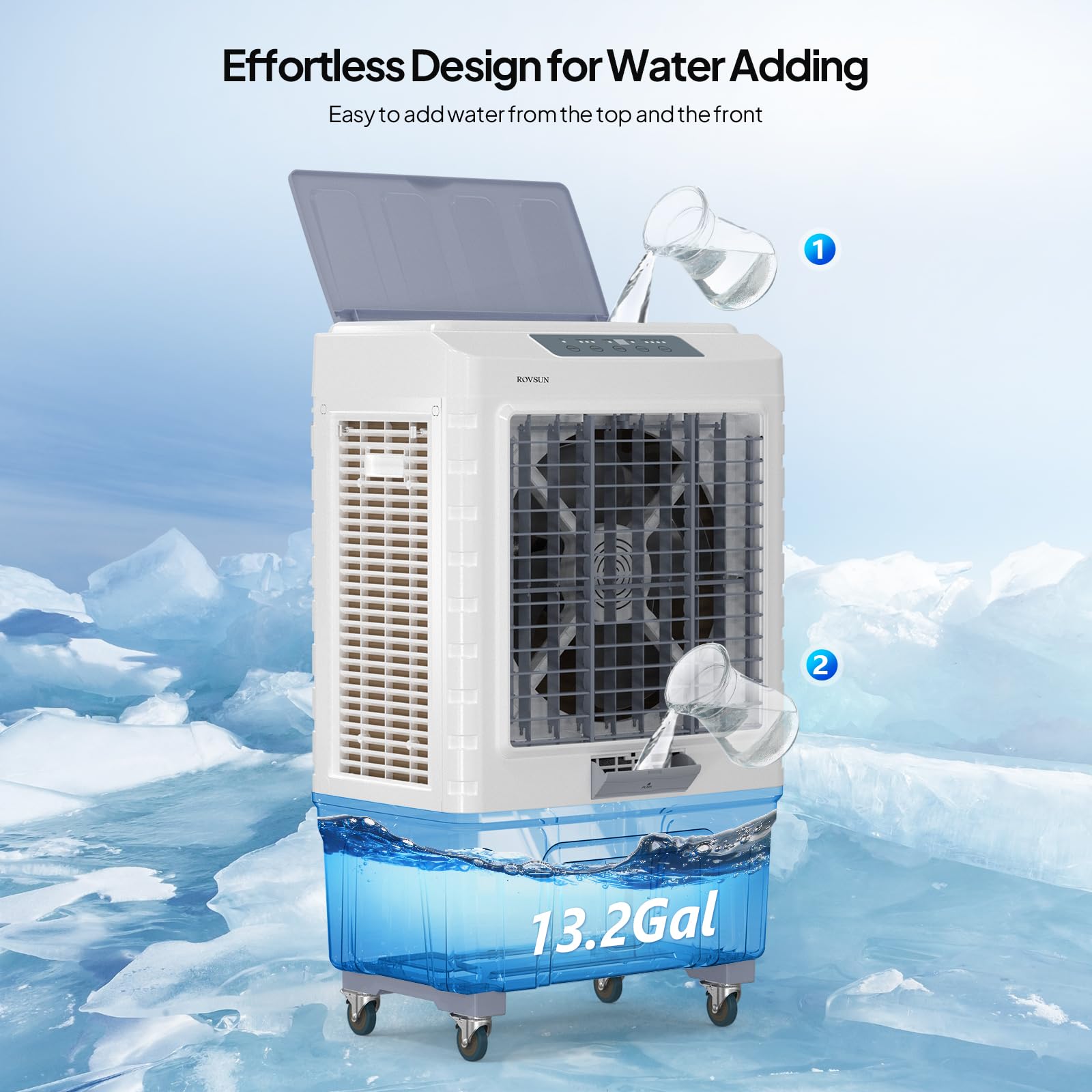 ROVSUN 13.2 Gal Portable Evaporative Air Cooler with Remote Control