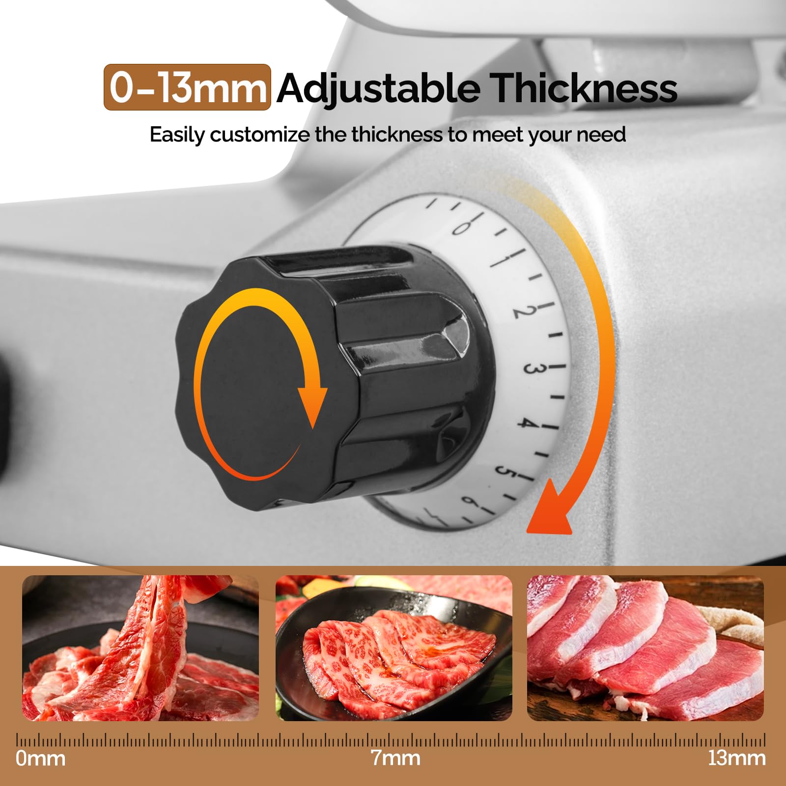 ROVSUN 240W 110V Manual Commercial Meat Slicer with 10" Blade