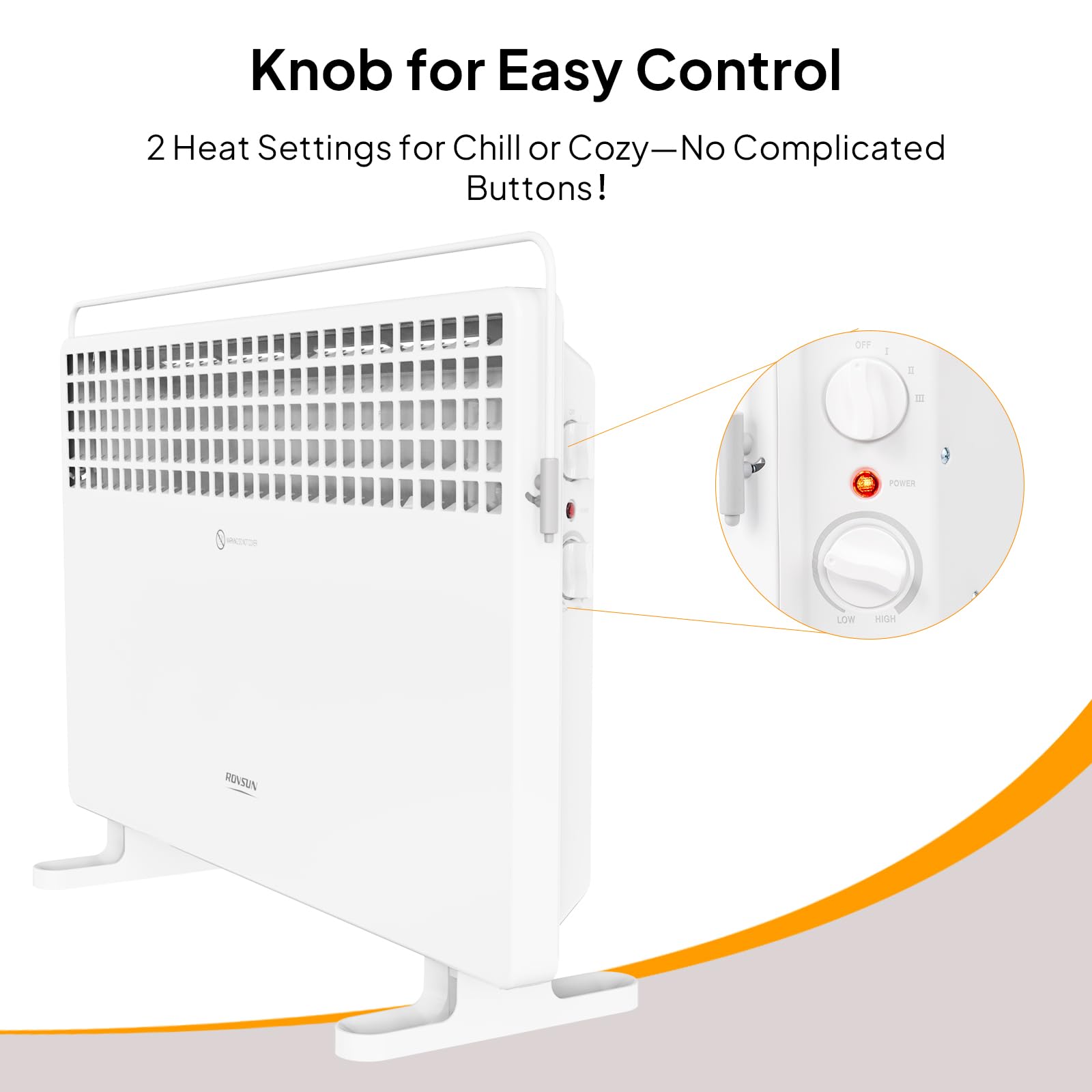 ROVSUN 1,500W 120V Panel Heater with Towel Bar