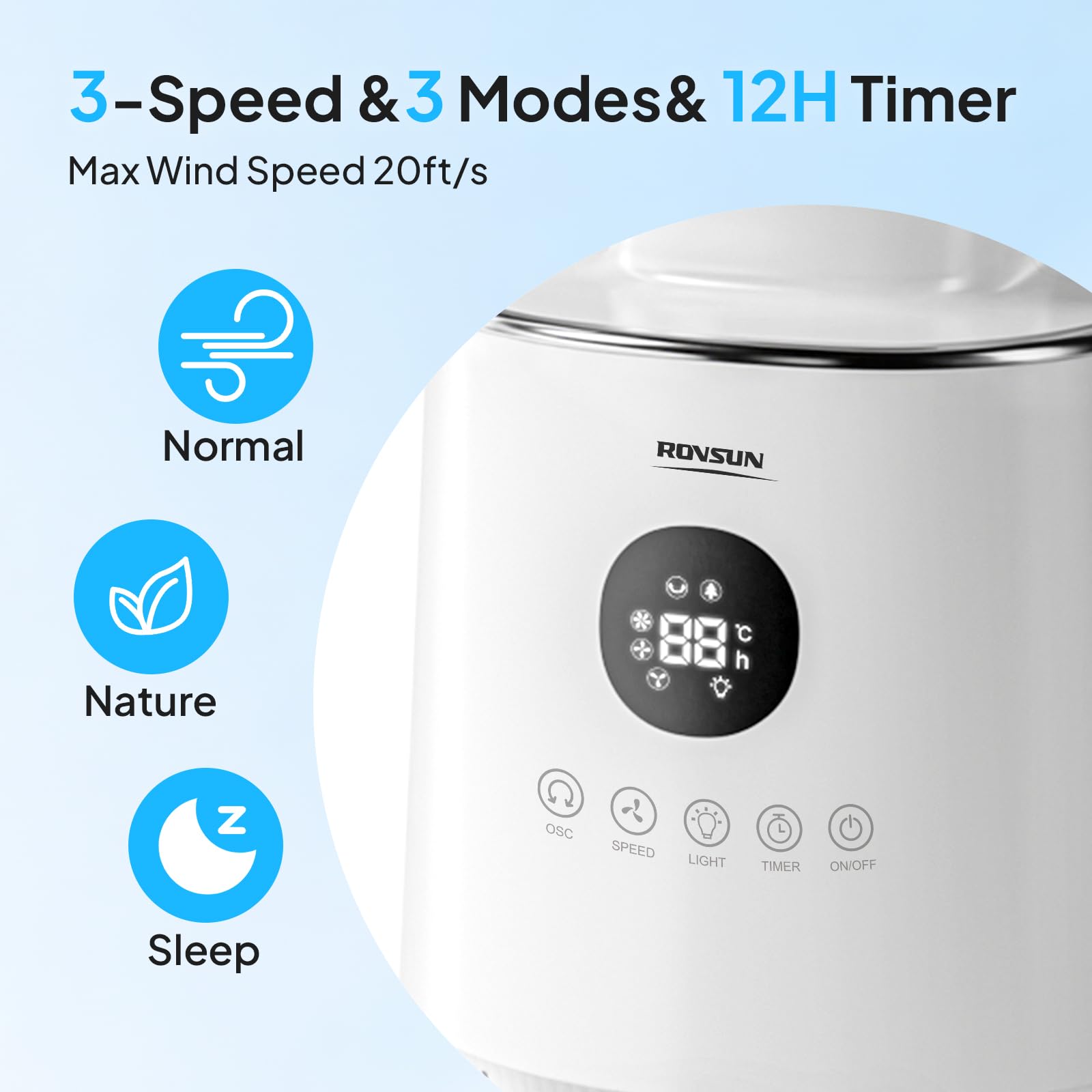 ROVSUN 32" 40W 110V Bladeless Tower Fan