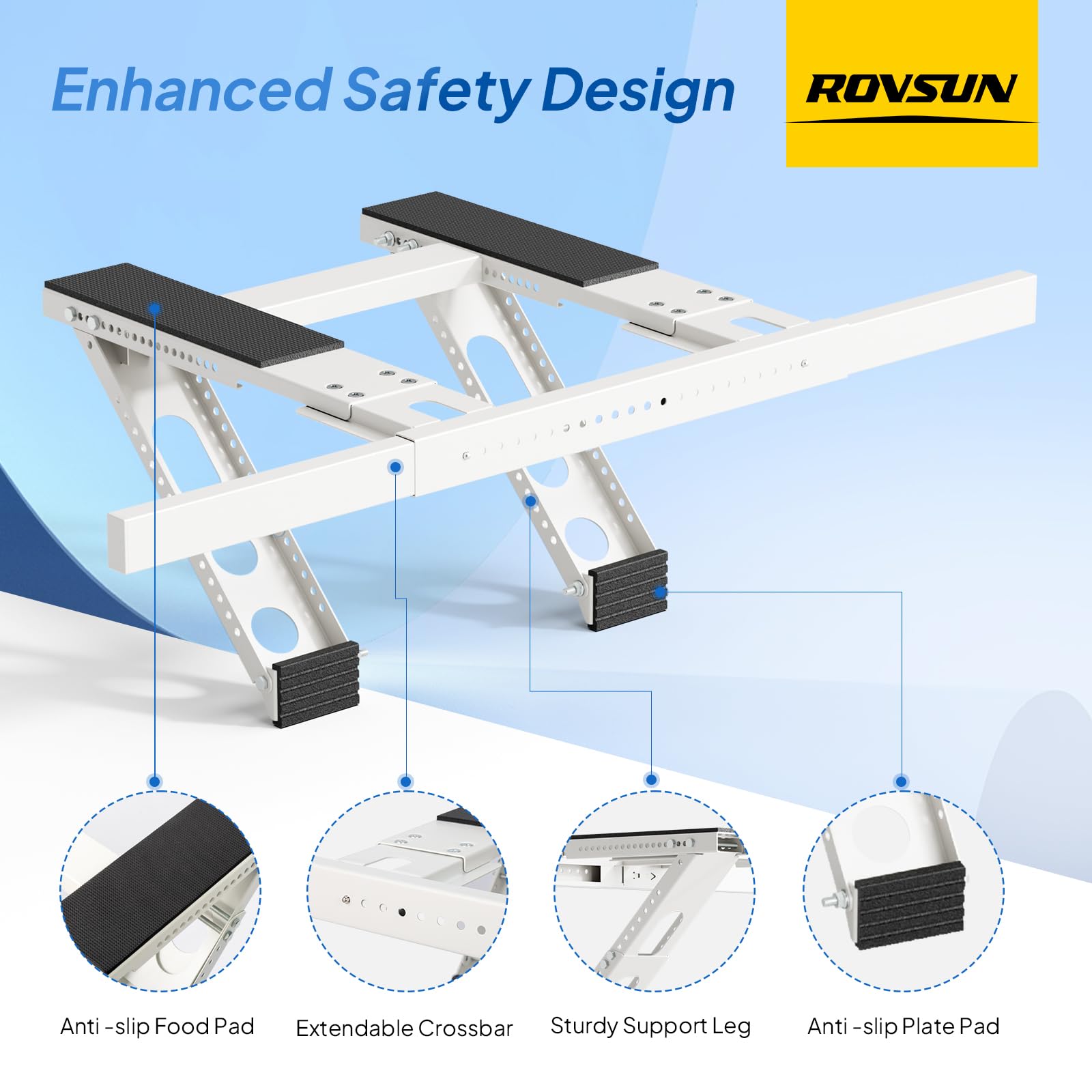 ROVSUN No-Drill Heavy Duty Steel Support Bracket for Window Air Conditioner