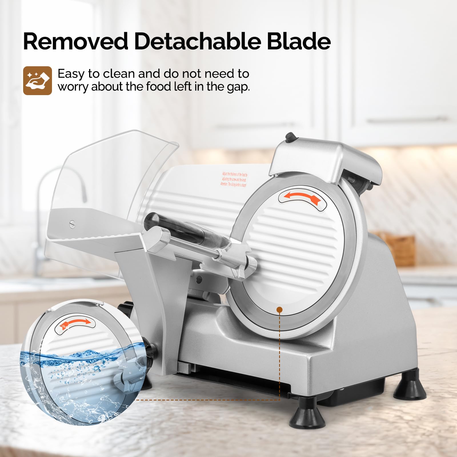 ROVSUN 240W 110V Manual Commercial Meat Slicer with 10" Blade