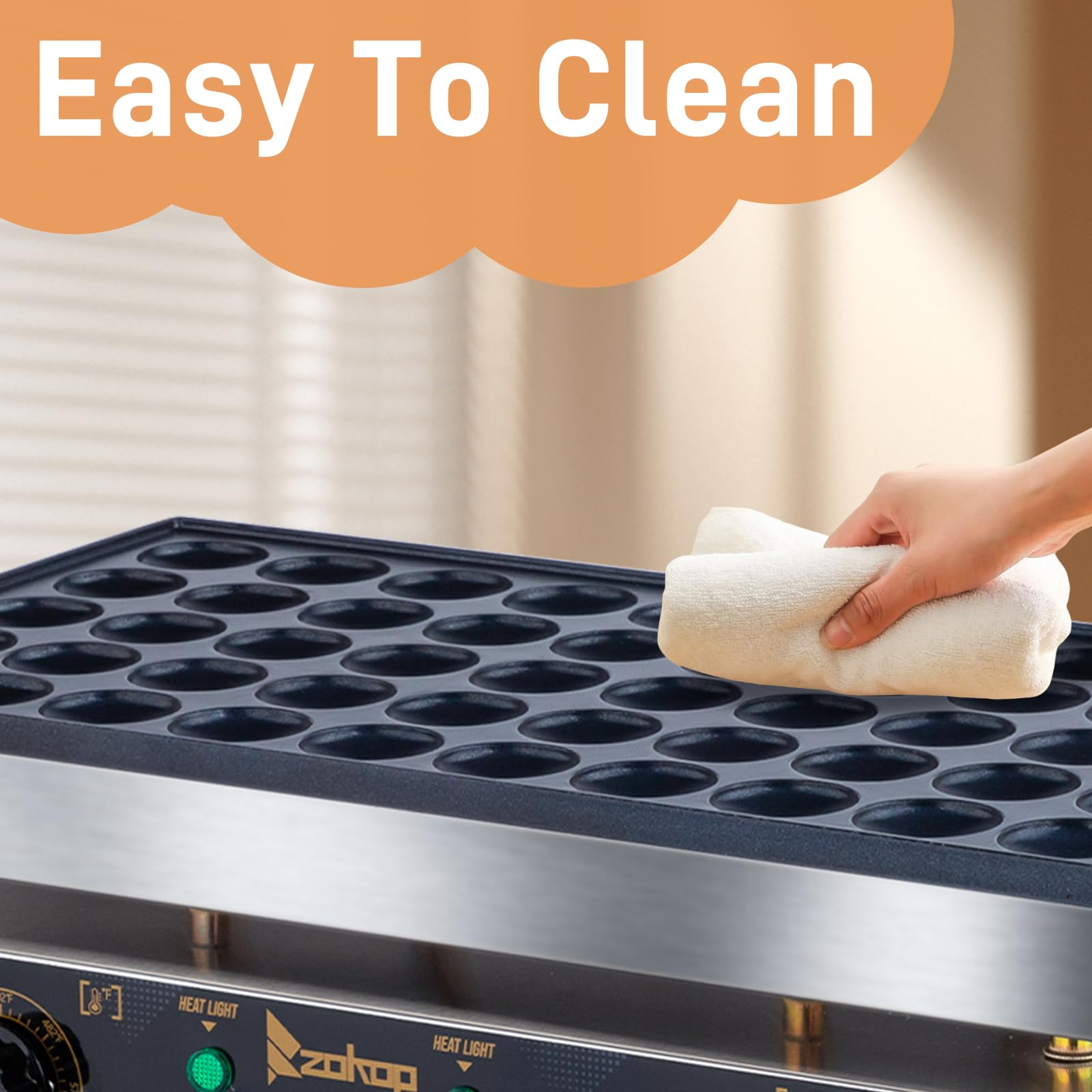 50 Grids 1800W 110V Electric Non-Stick Belgian Waffle Maker