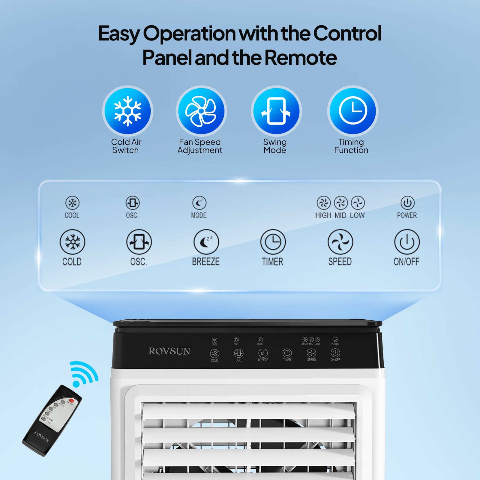 ROVSUN 7.9 Gal Portable Evaporative Air Cooler with Remote Control